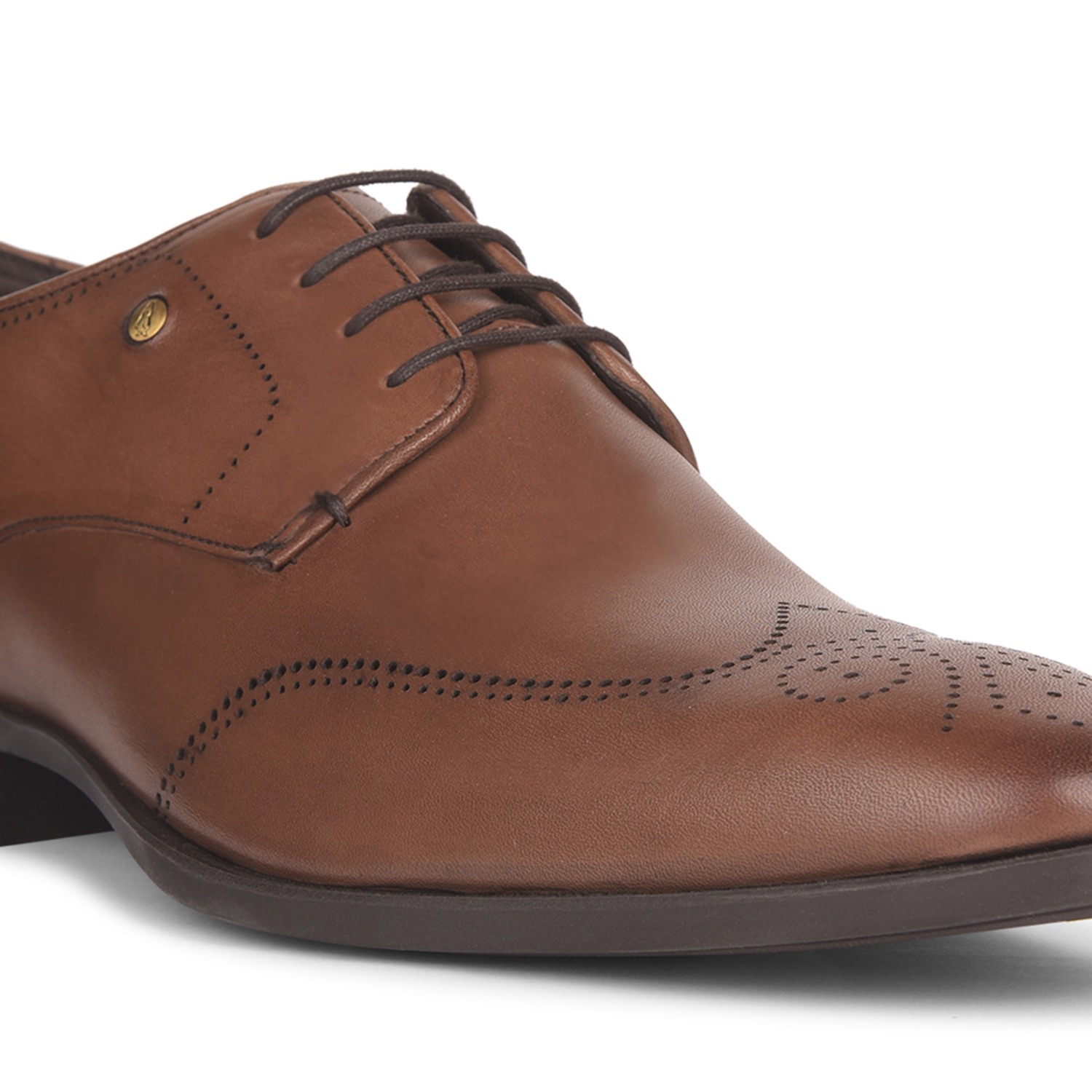 Hush Puppies | Men New York Br Derby Brown Formal Shoes|5