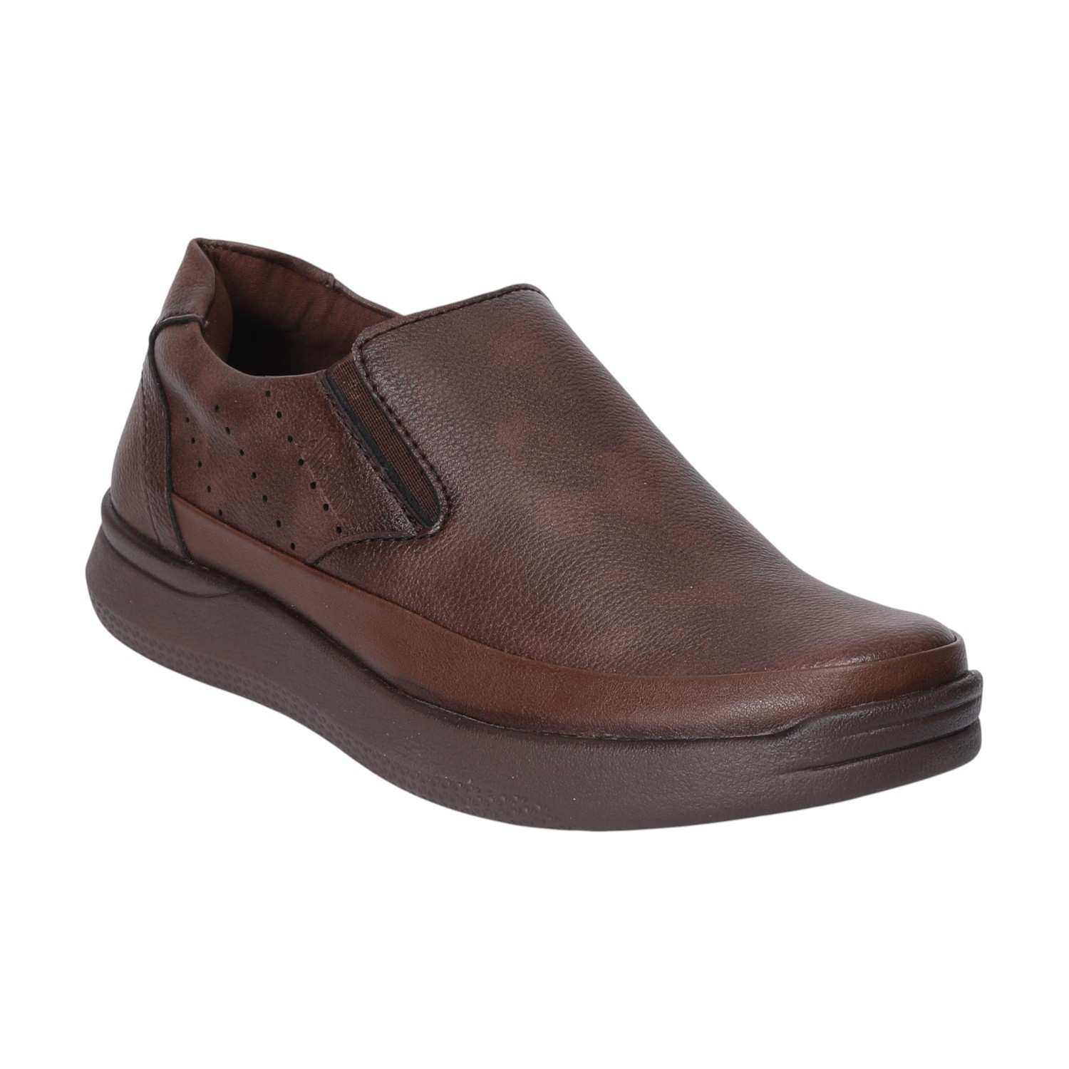 Men Brown Casual Shoes Slip On