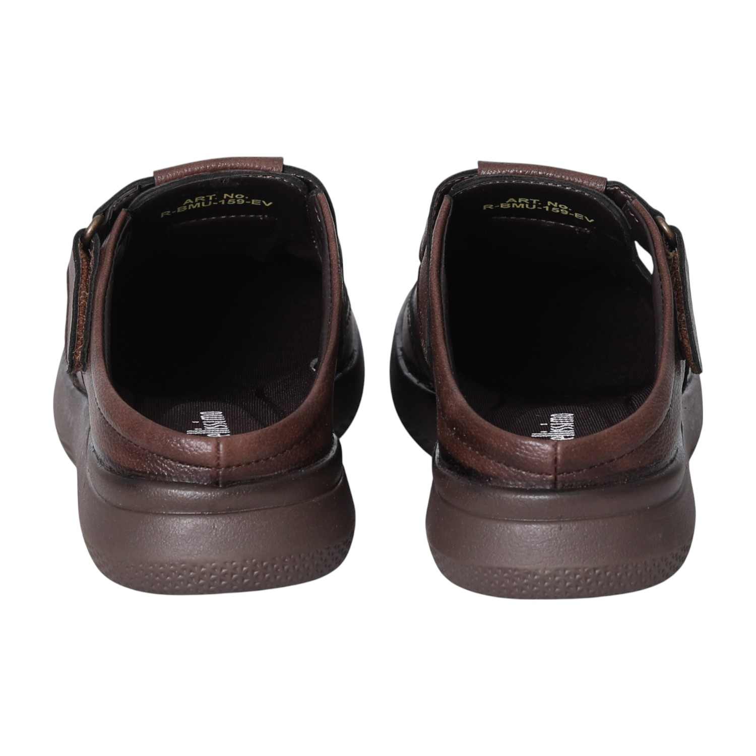 Men Brown Vintage Velcro Mules