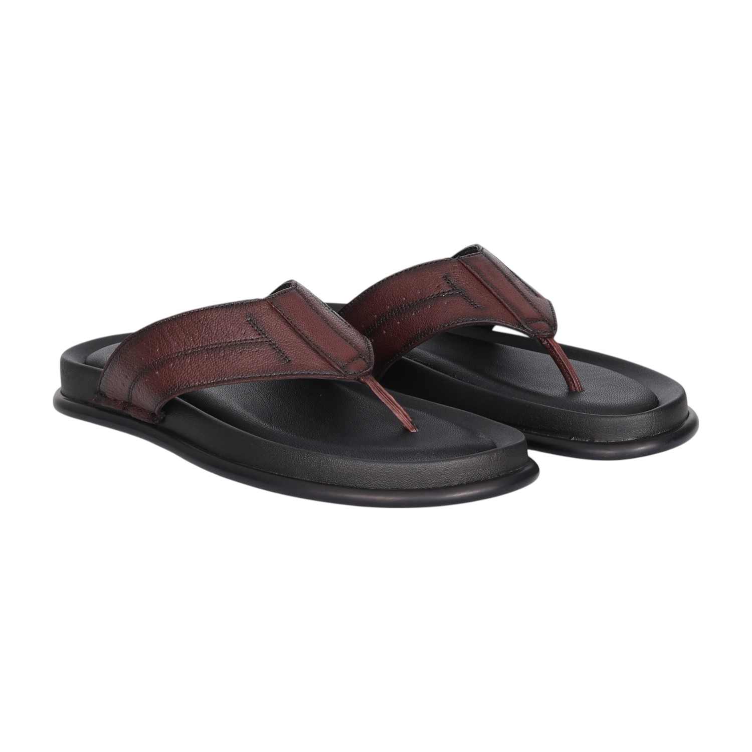 Men Vintage Brown Comfort Thongs