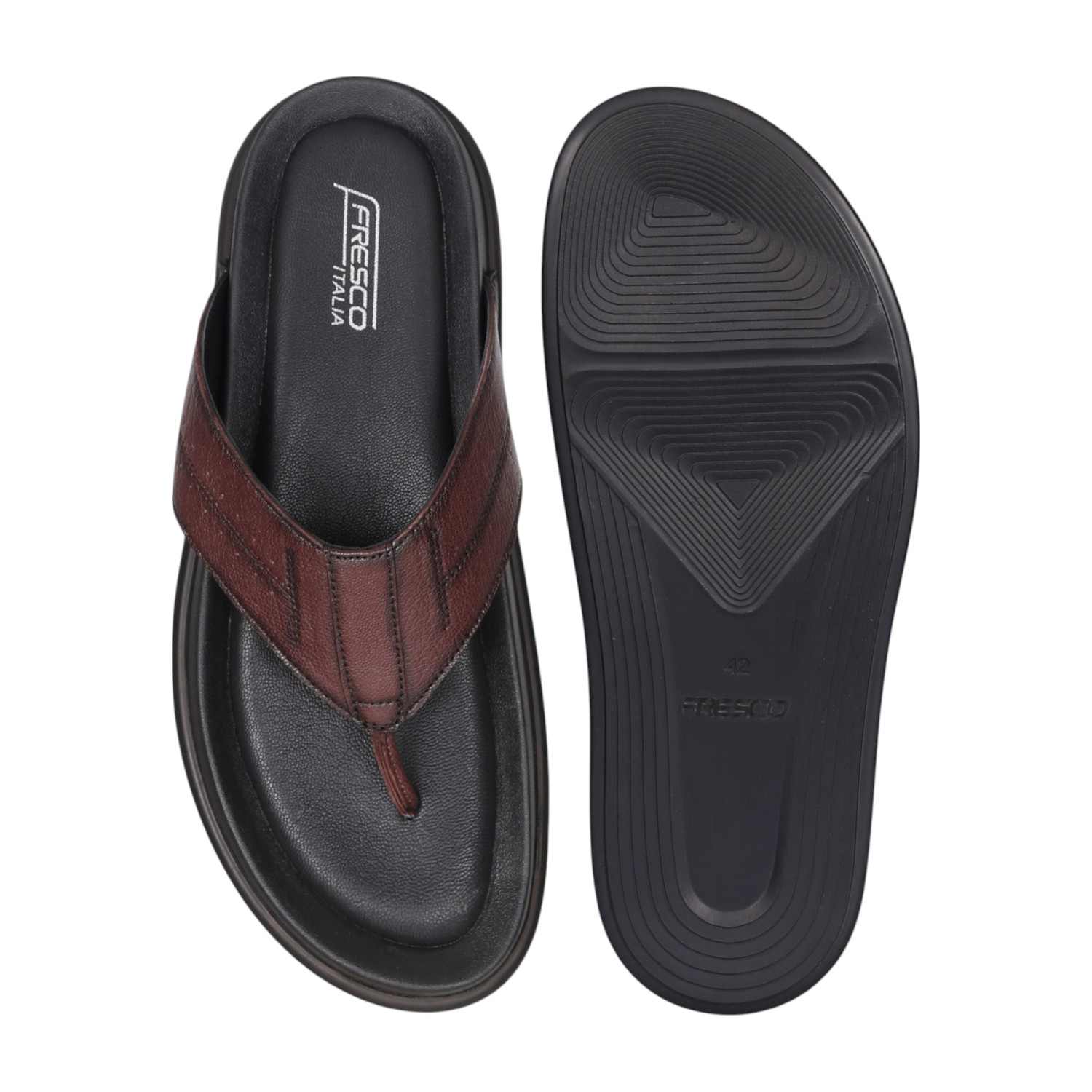 Men Vintage Brown Comfort Thongs