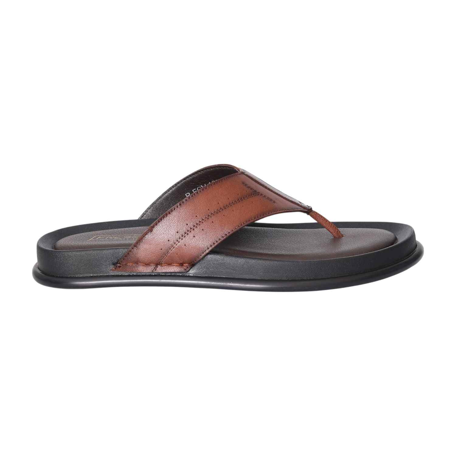 Men Vintage Tan Comfort Thongs