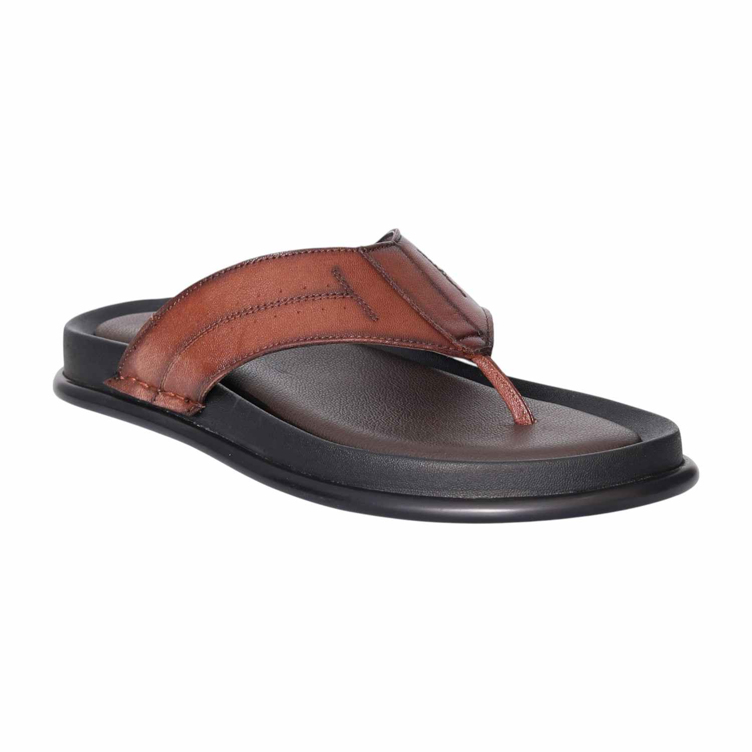 Men Vintage Tan Comfort Thongs