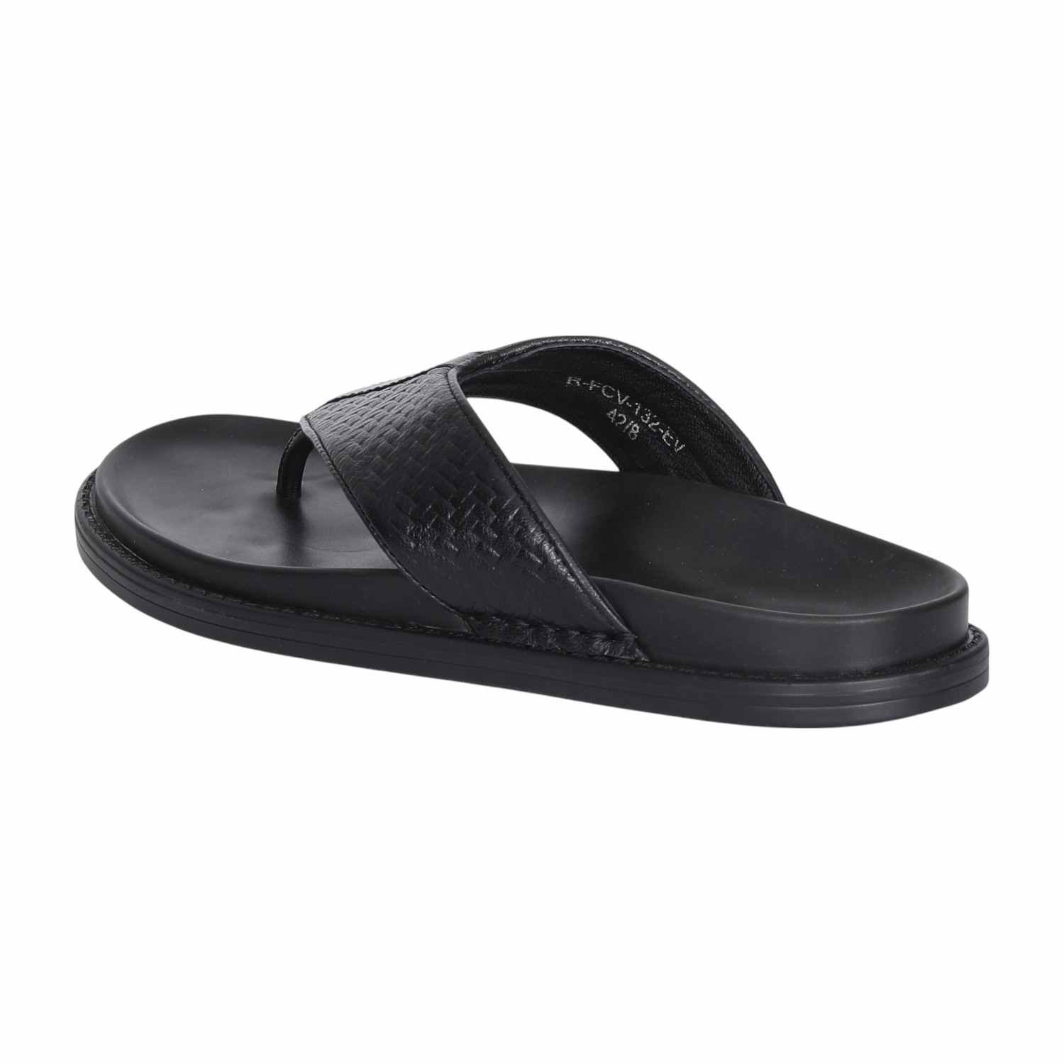 Men  Basketweave Black Slides