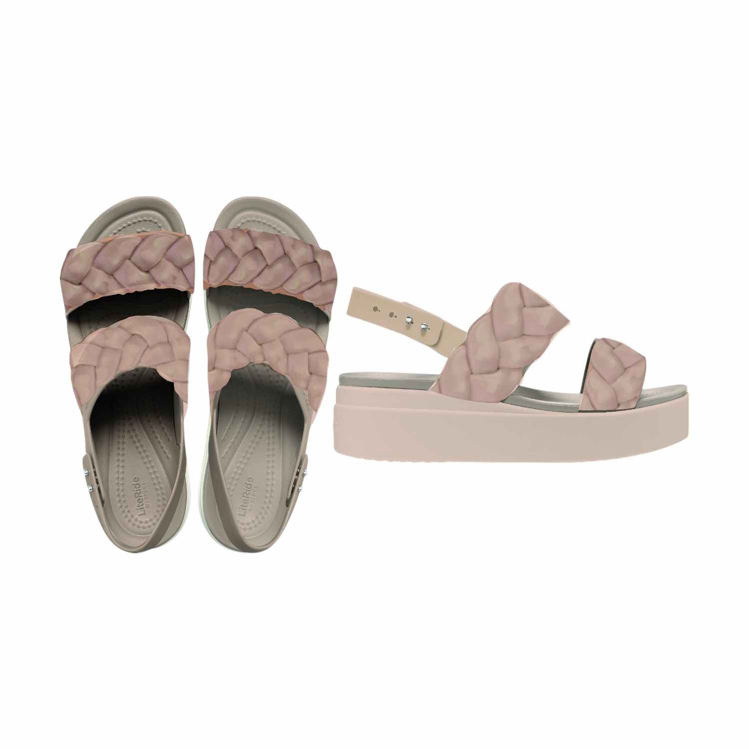 Brooklyn Woven Upper Low Wedge Women Sandal