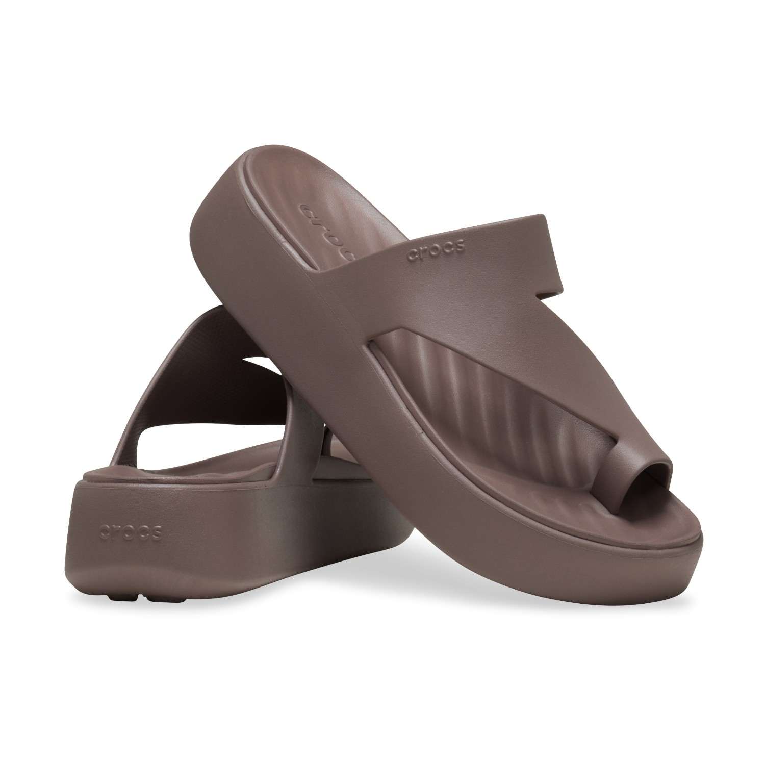 Getaway Platform Toe Loop Women Dark Brown Sandals