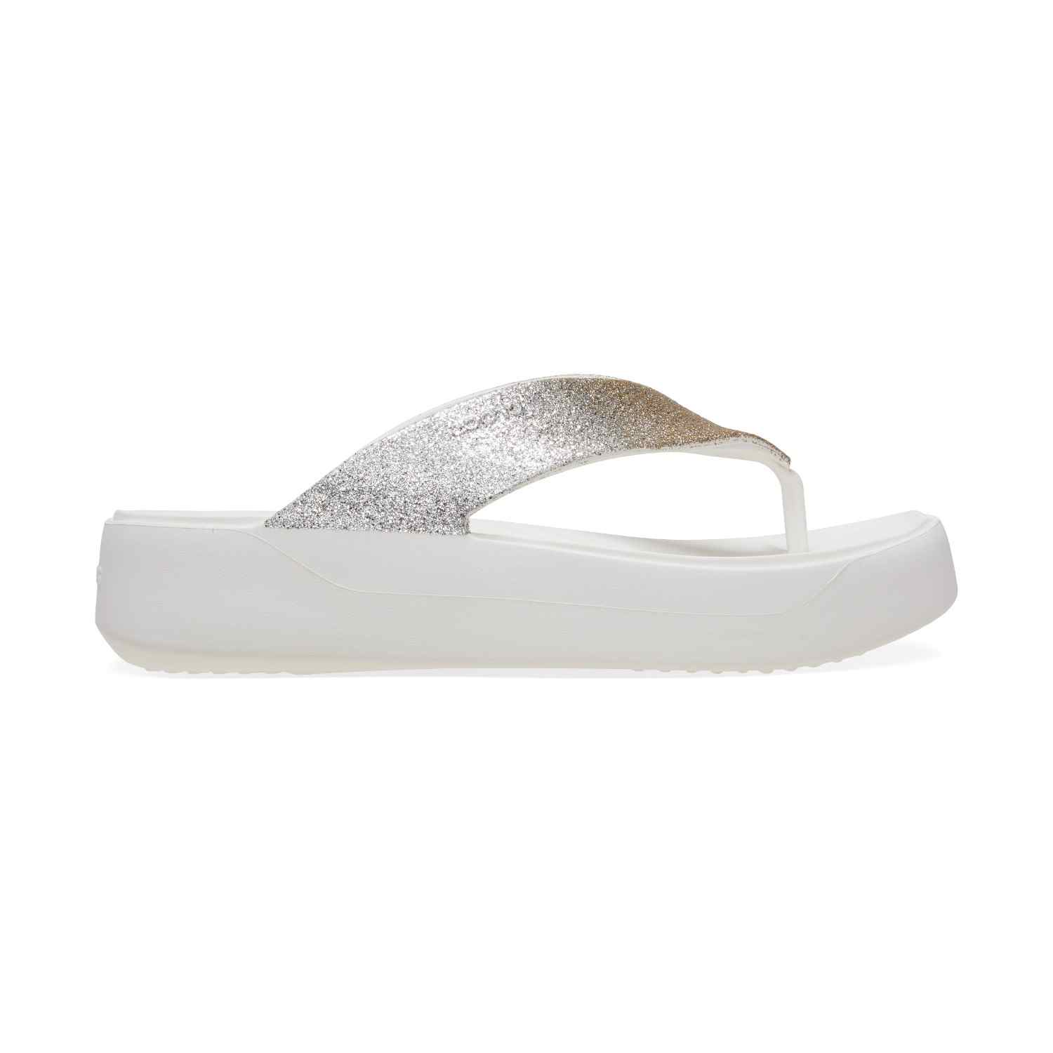 Women Tulum Glitter Flip White & Gold Ombre