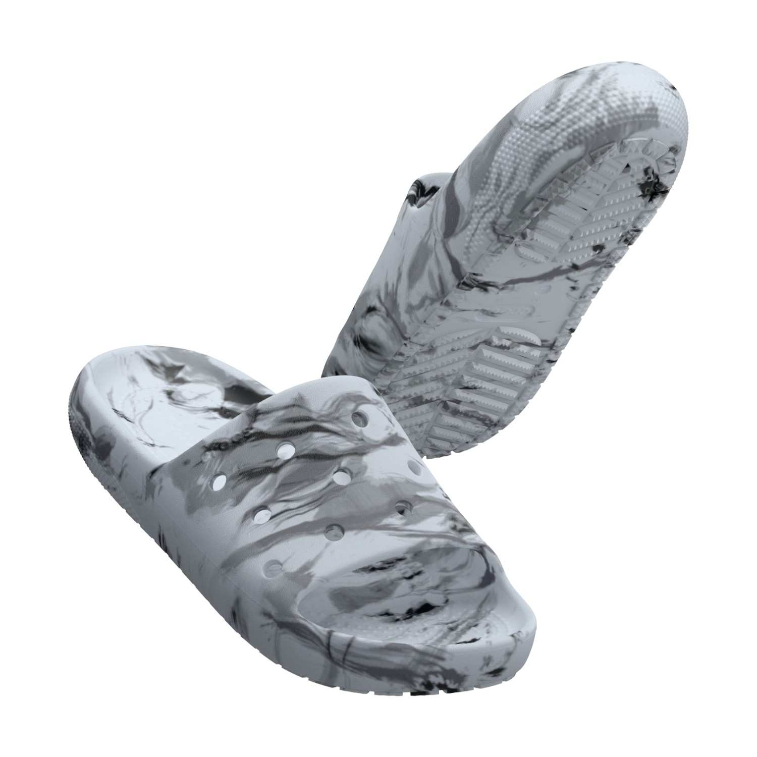Classic Marbled Ii Men Blue Multi Slidders