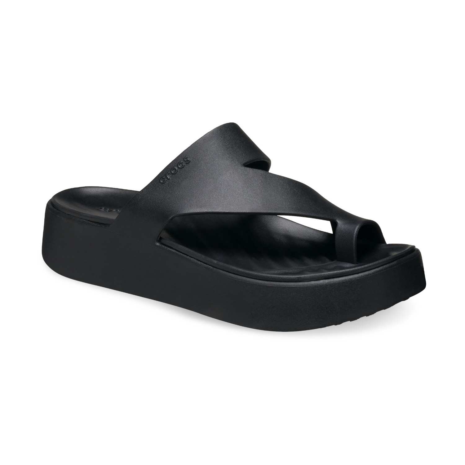 Getaway Platform Toe Loop Women Black Sandals
