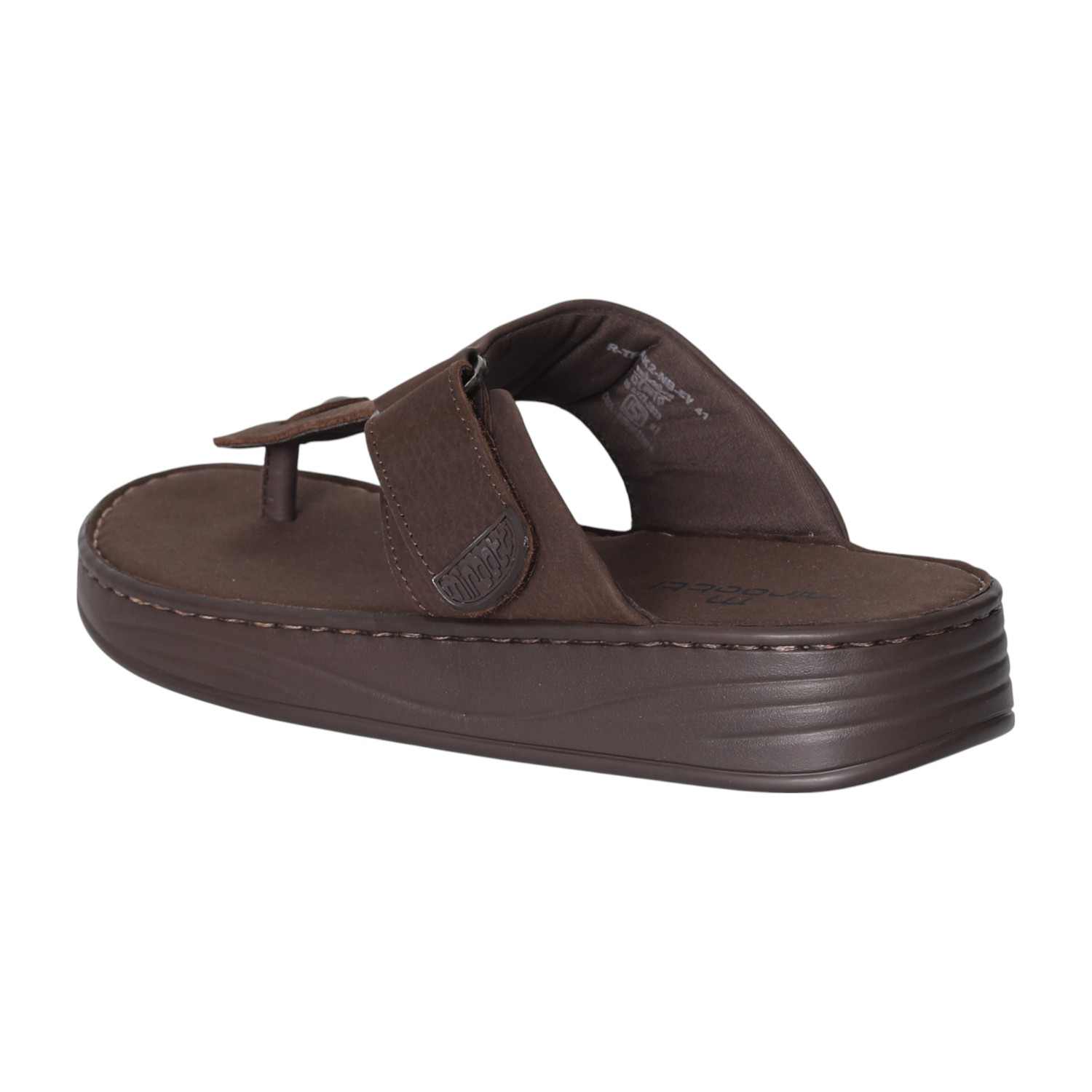 Men Sleek Edge Brown Comfort Thongs