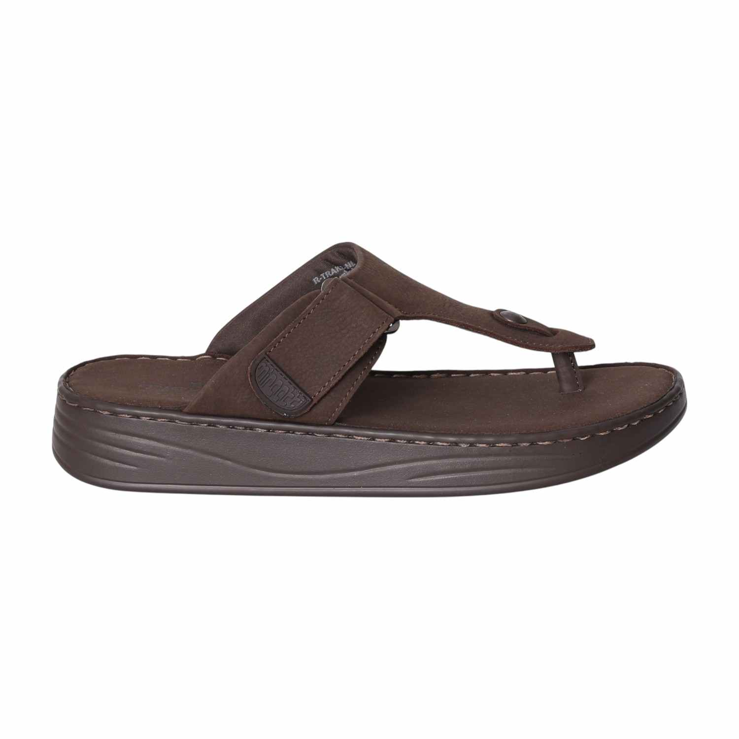 Men Sleek Edge Brown Comfort Thongs
