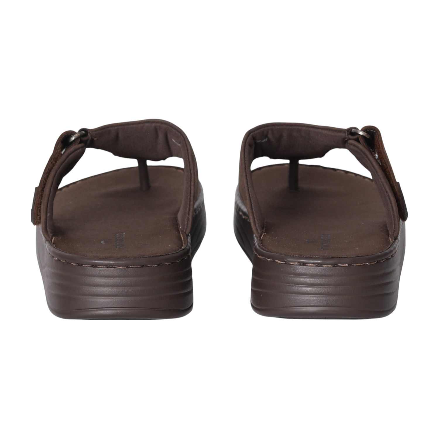 Men Sleek Edge Brown Comfort Thongs