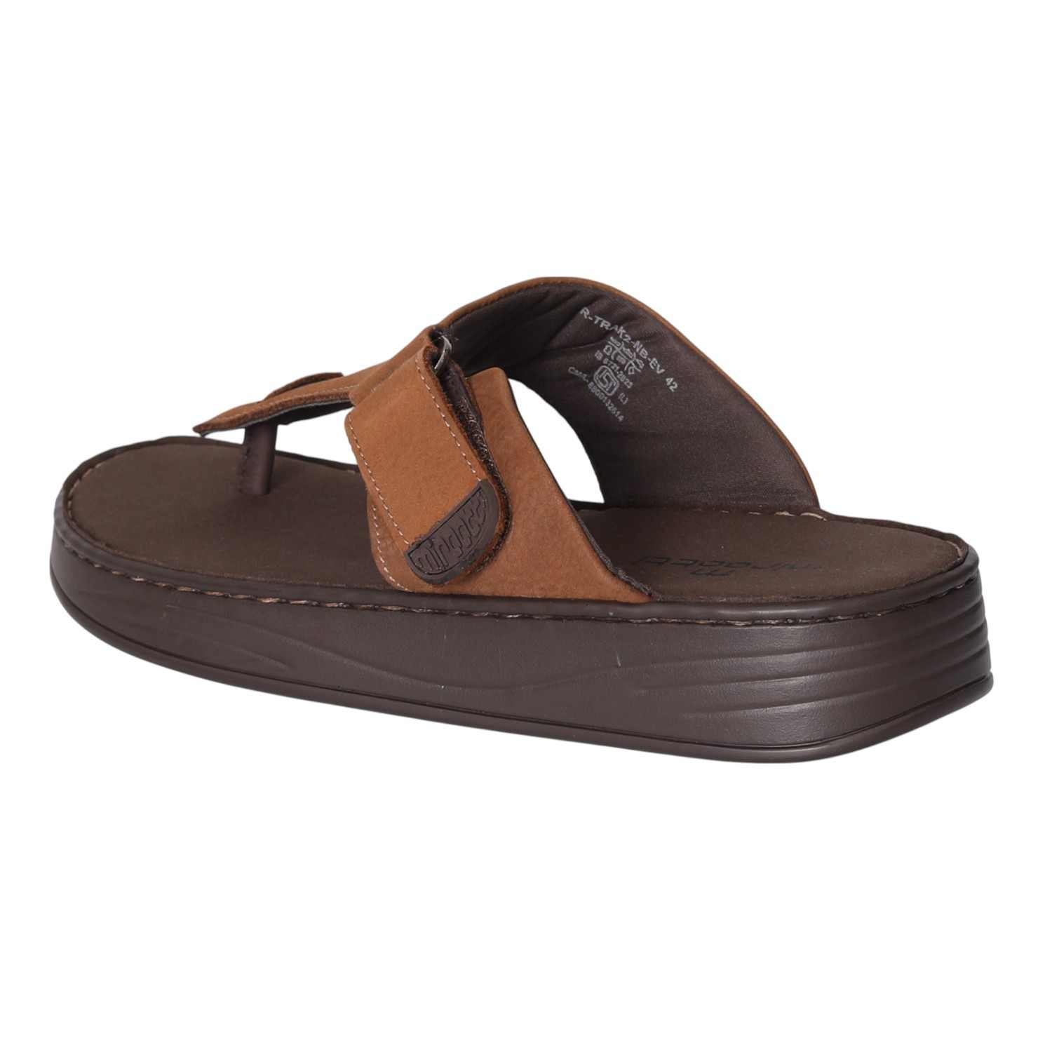 Men Sleek Edge Tan Comfort Thongs