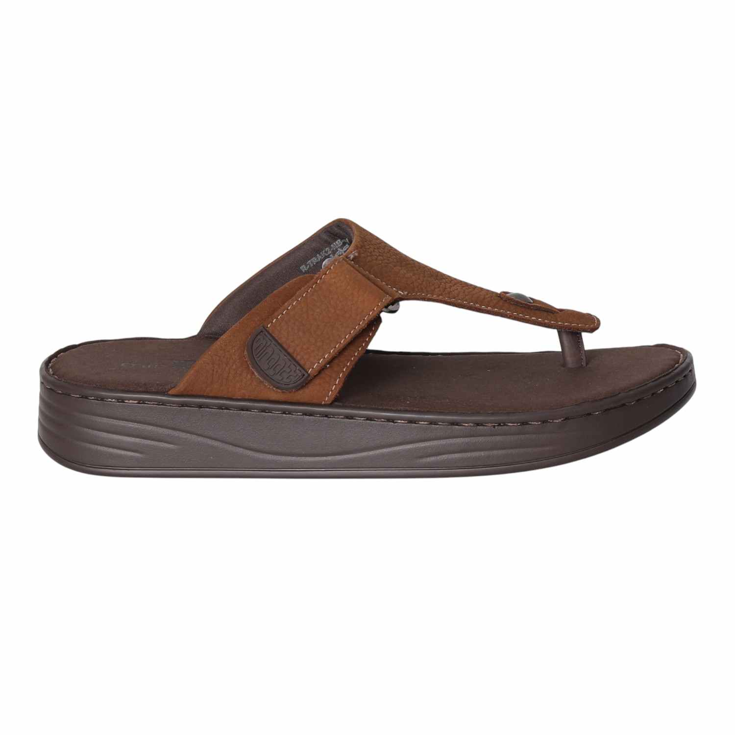 Men Sleek Edge Tan Comfort Thongs