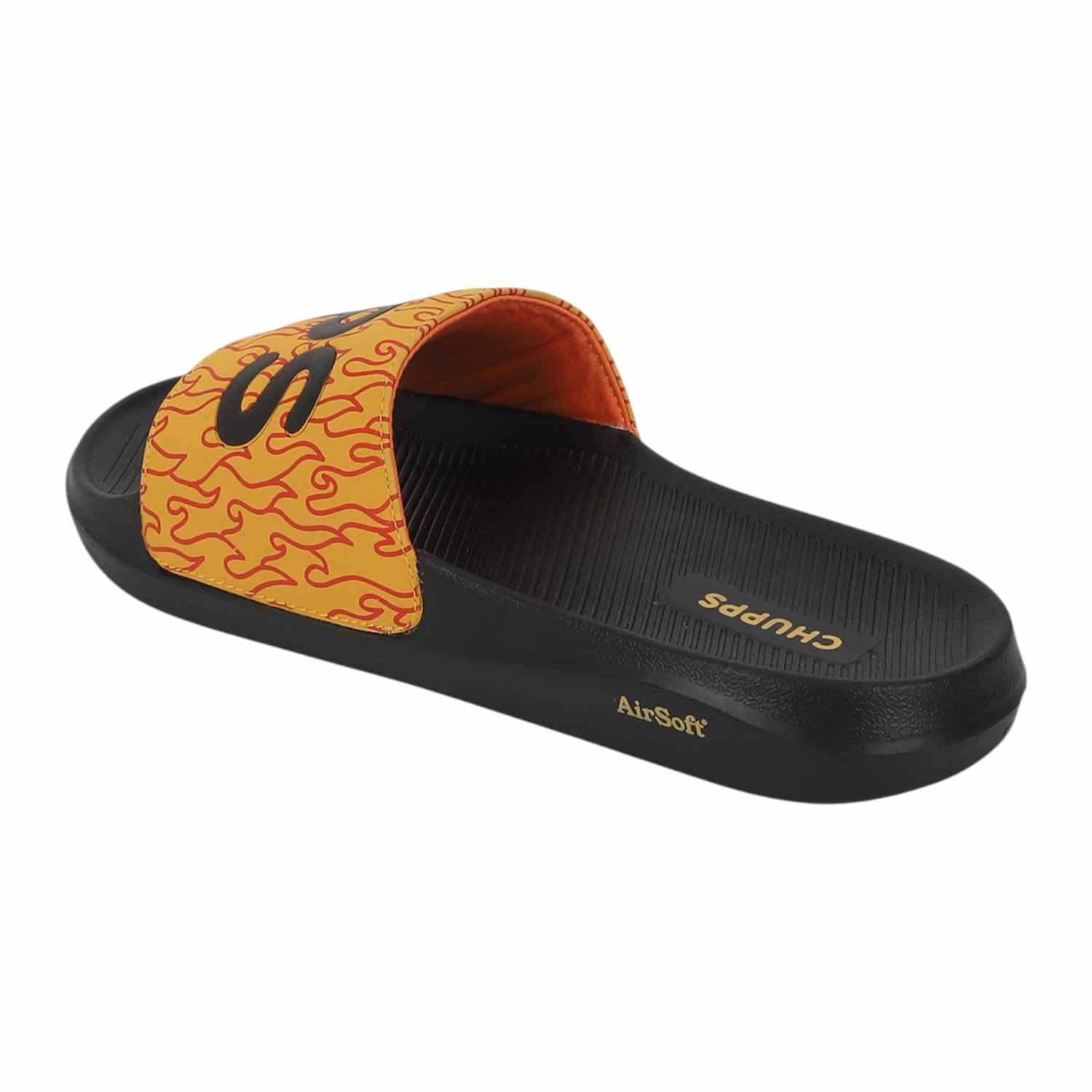 Mens FLAME YELLOW Casual Slider