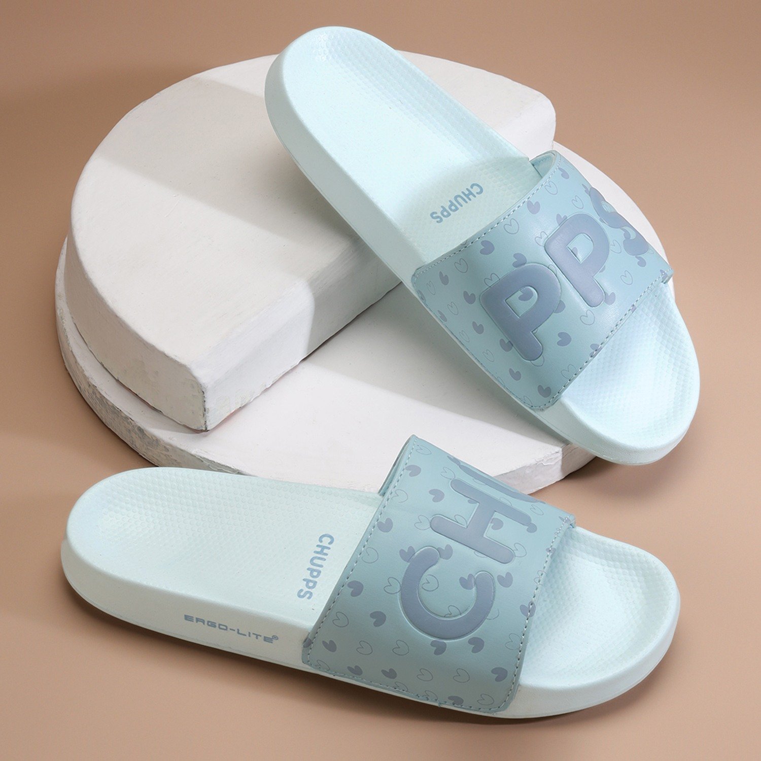 Womens Lovebug Light Blue Casual Slider