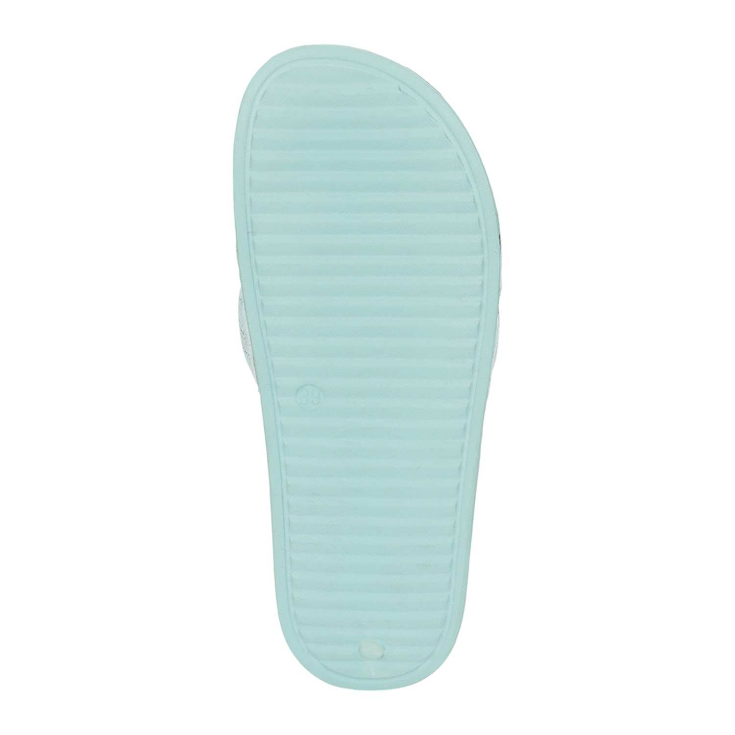 Womens Puff Sky Blue Casual Slider