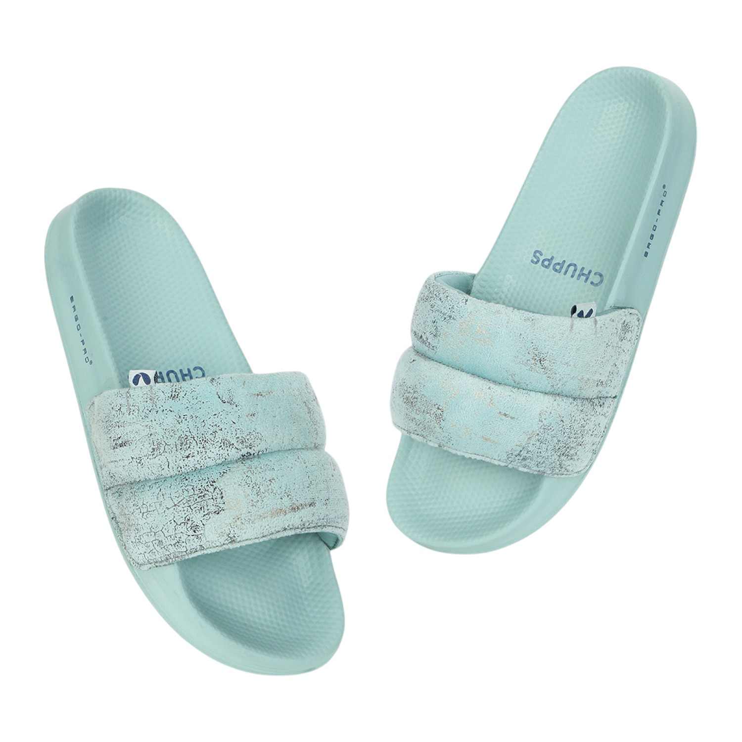 Womens Puff Sky Blue Casual Slider