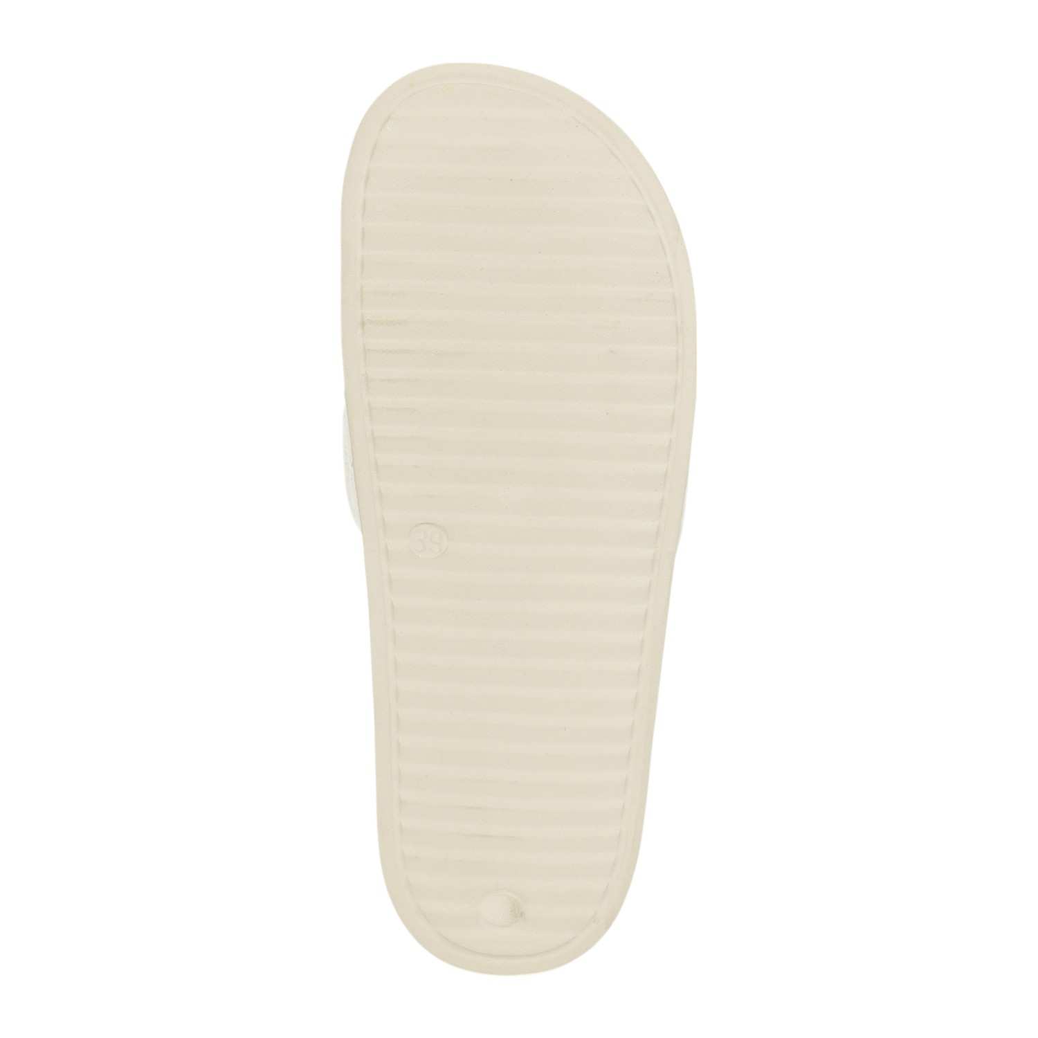Womens Puff Beige Casual Slider
