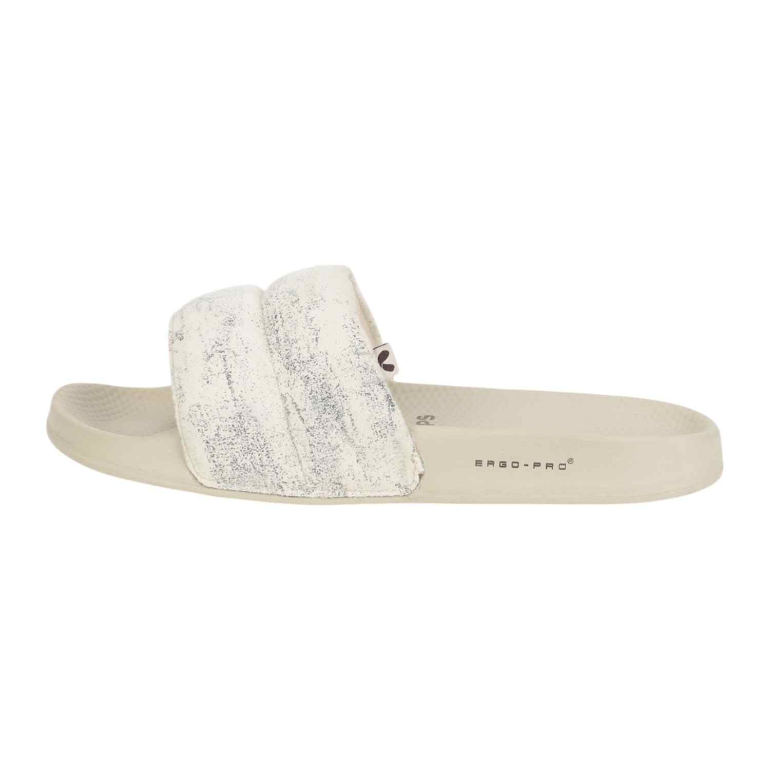 Womens Puff Beige Casual Slider