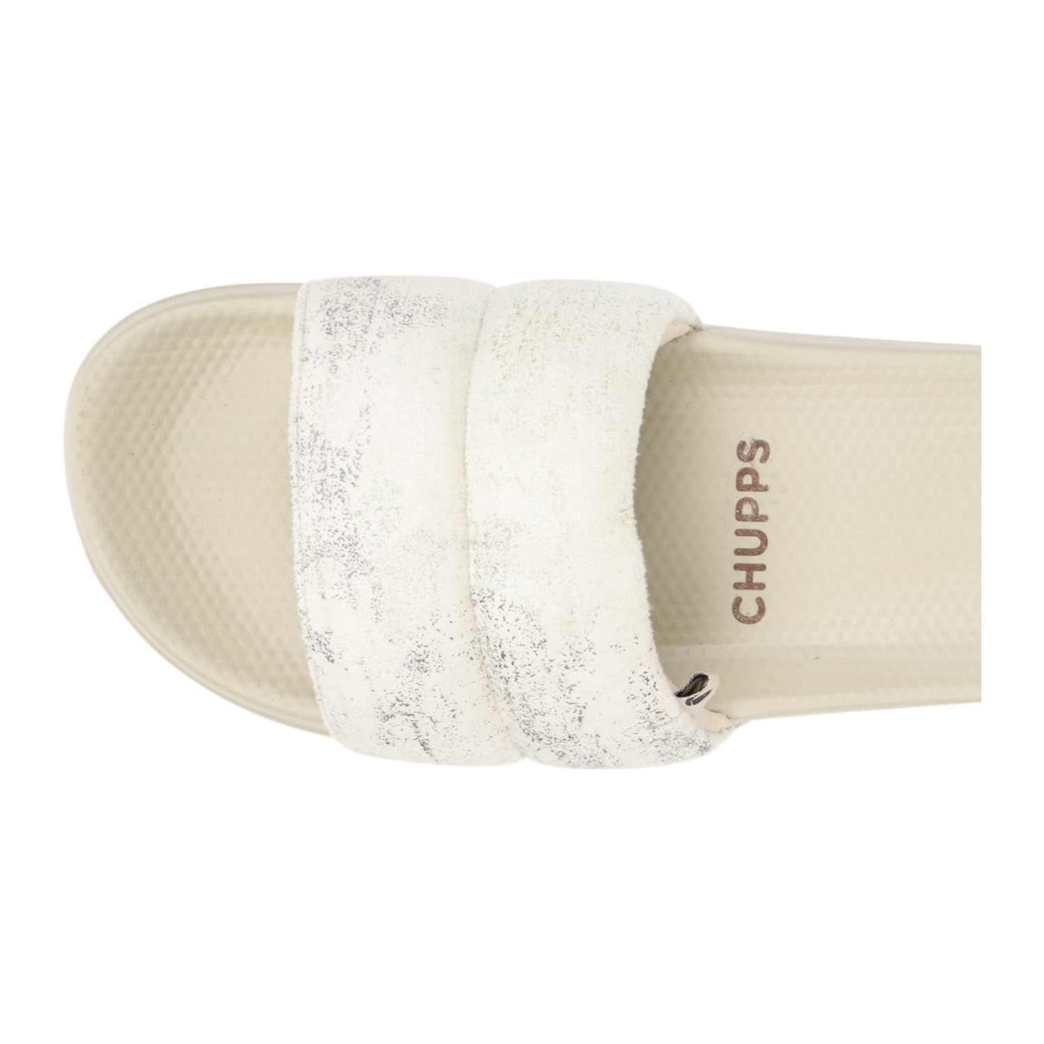 Womens Puff Beige Casual Slider