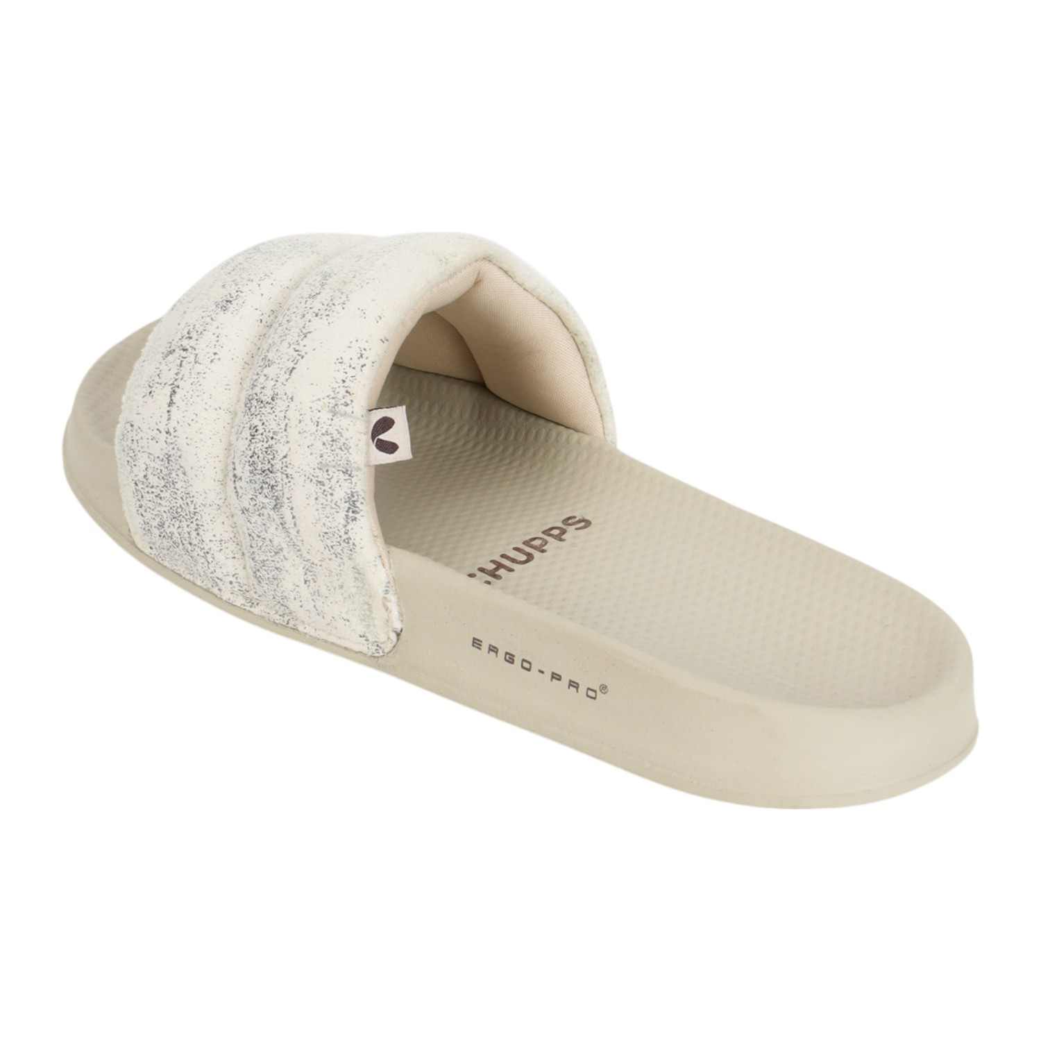 Womens Puff Beige Casual Slider