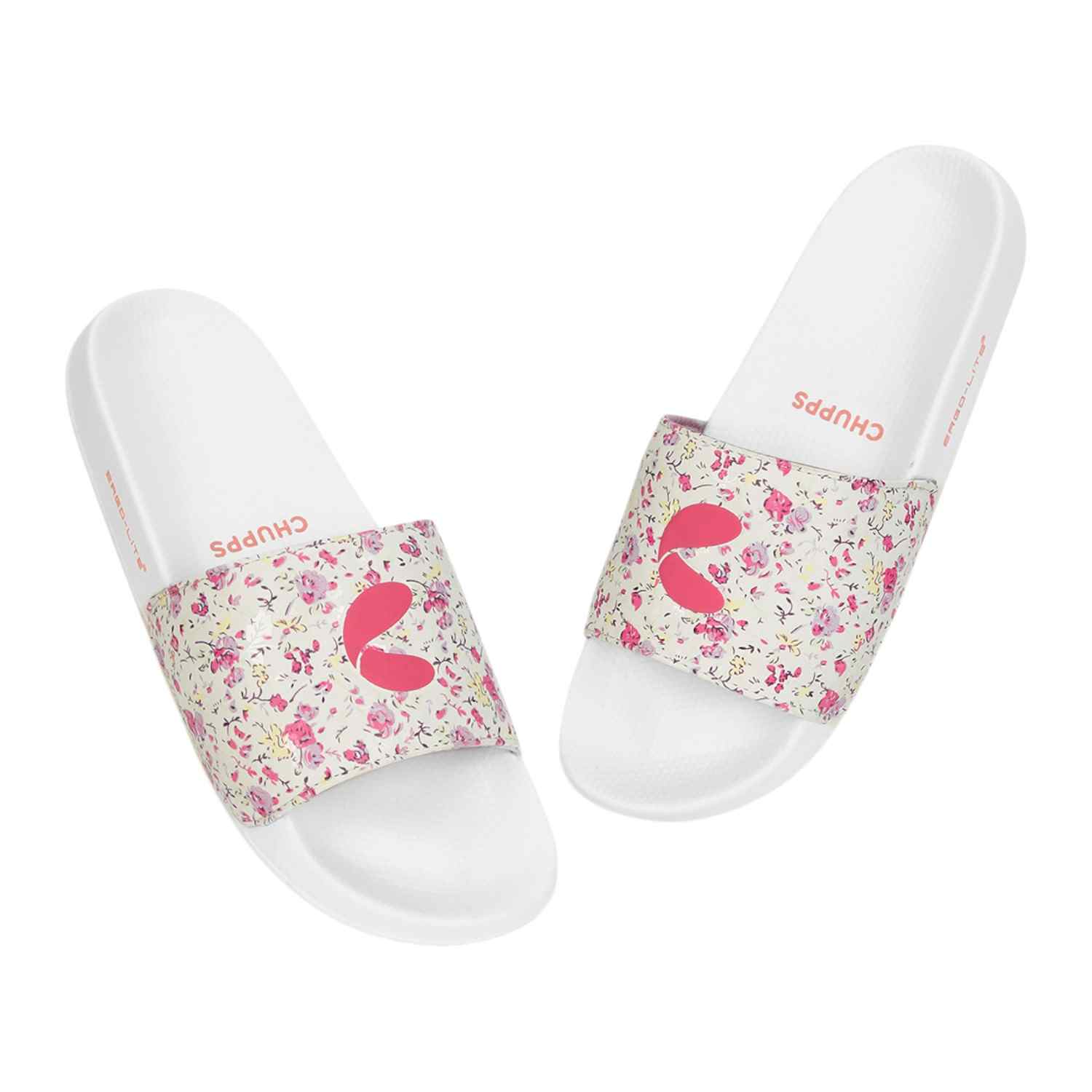 Womens GRACE WHITE PINK Casual Slider