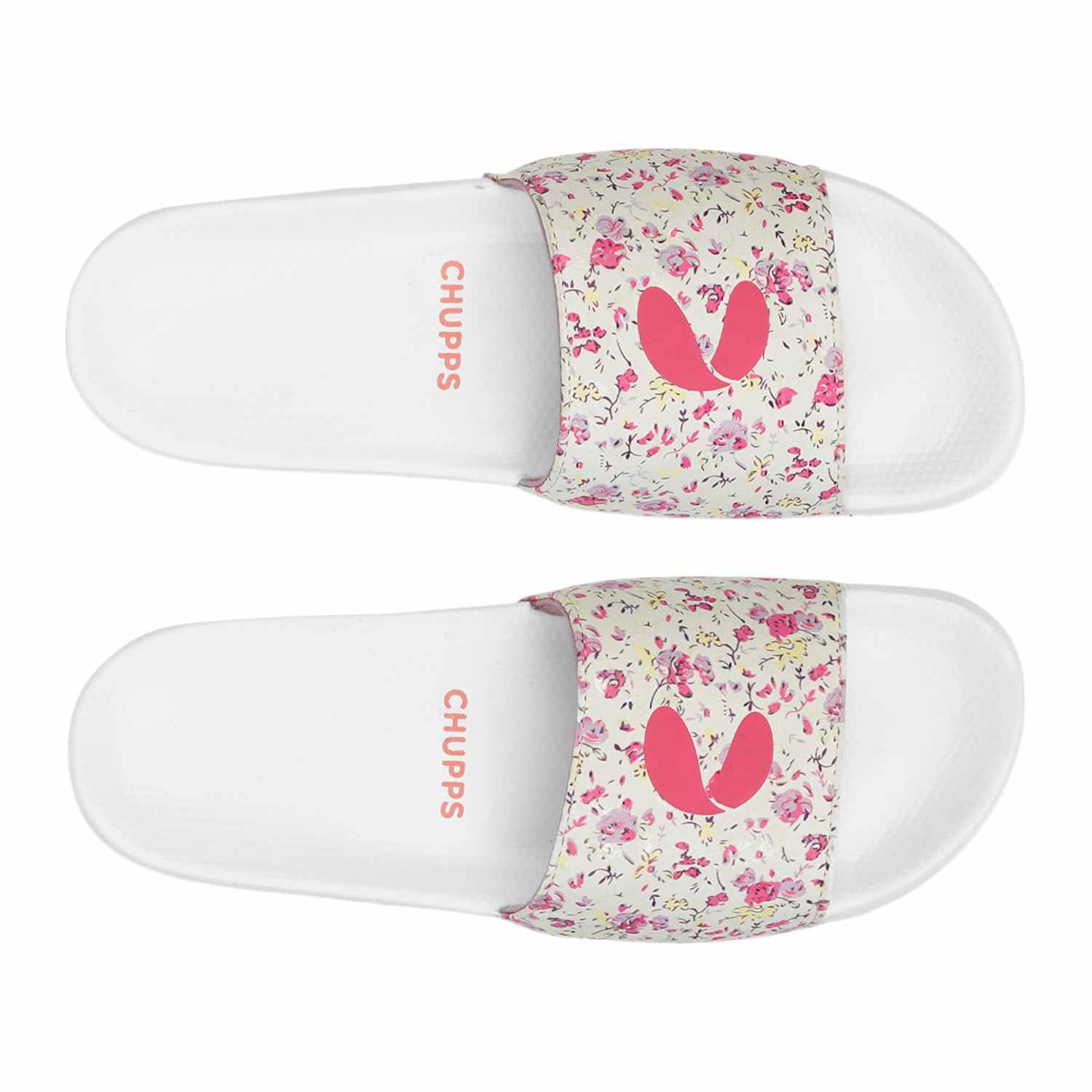Womens GRACE WHITE PINK Casual Slider