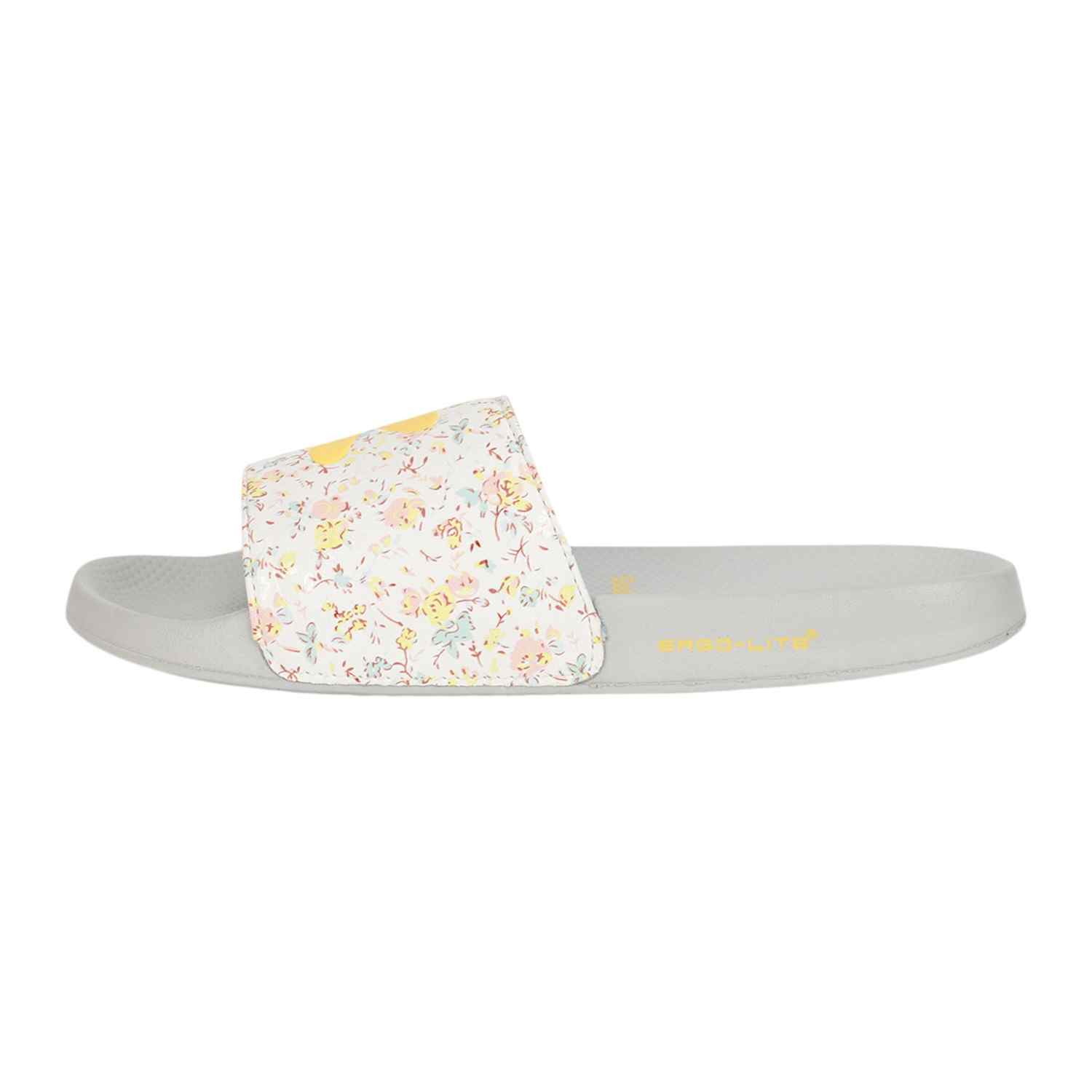 Womens GRACE WHITE YELLOW Casual Slider