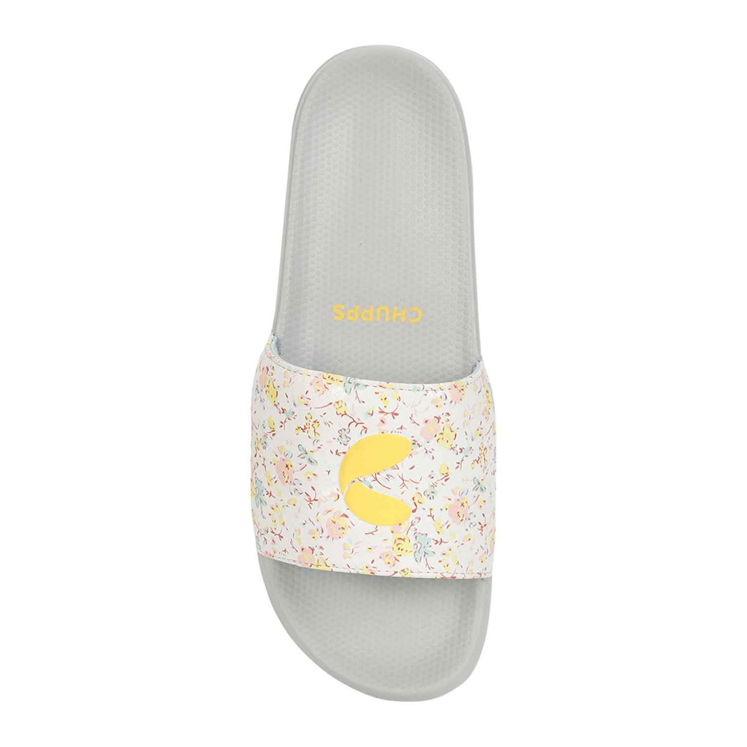 Womens GRACE WHITE YELLOW Casual Slider