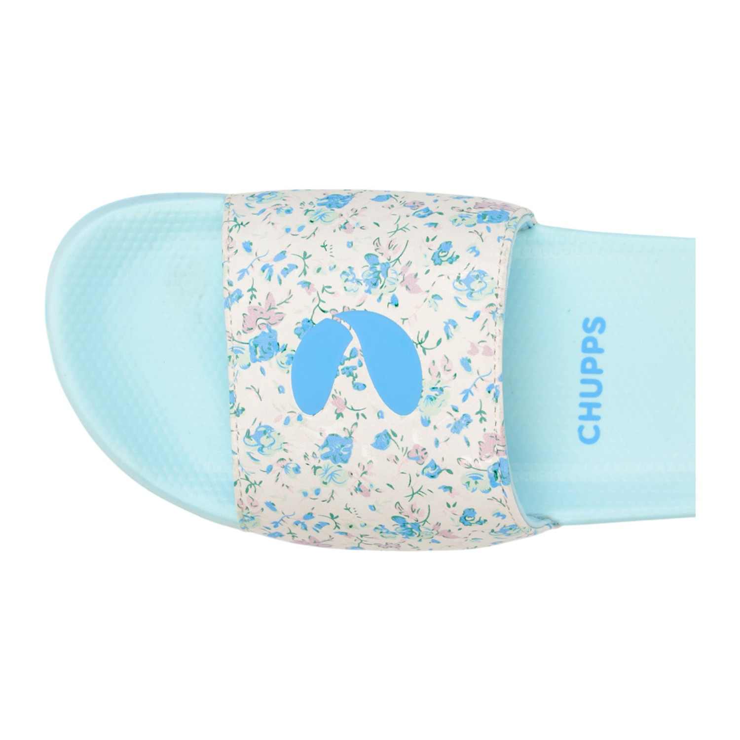 Womens GRACE WHITE BLUE Casual Slider