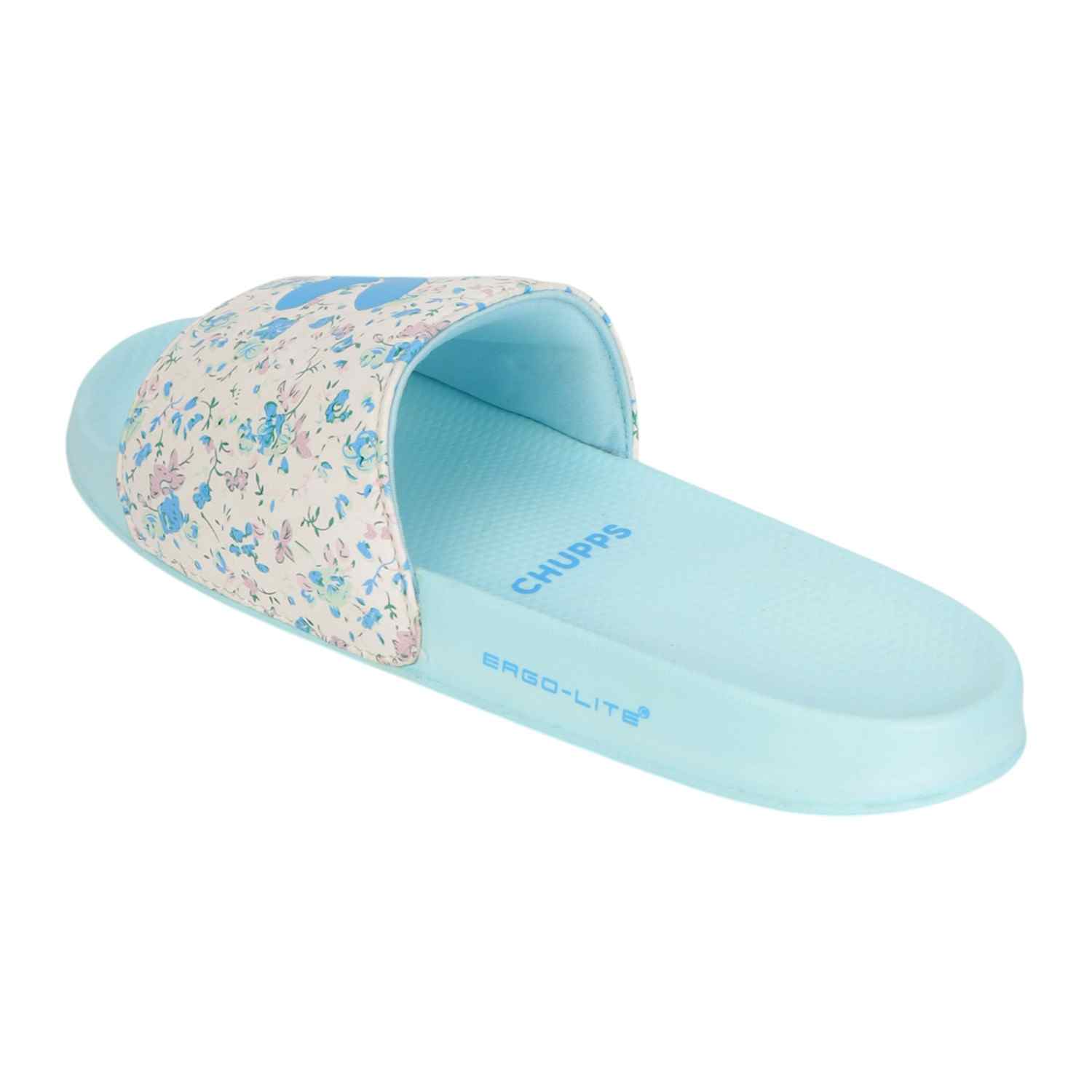 Womens GRACE WHITE BLUE Casual Slider