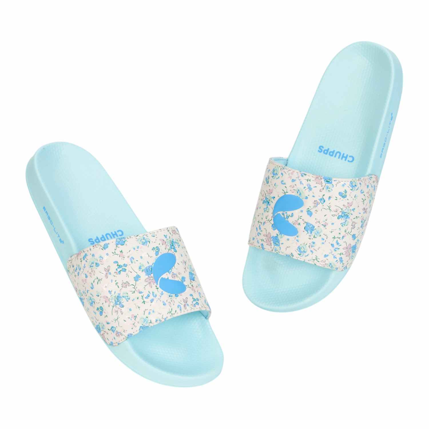 Womens GRACE WHITE BLUE Casual Slider