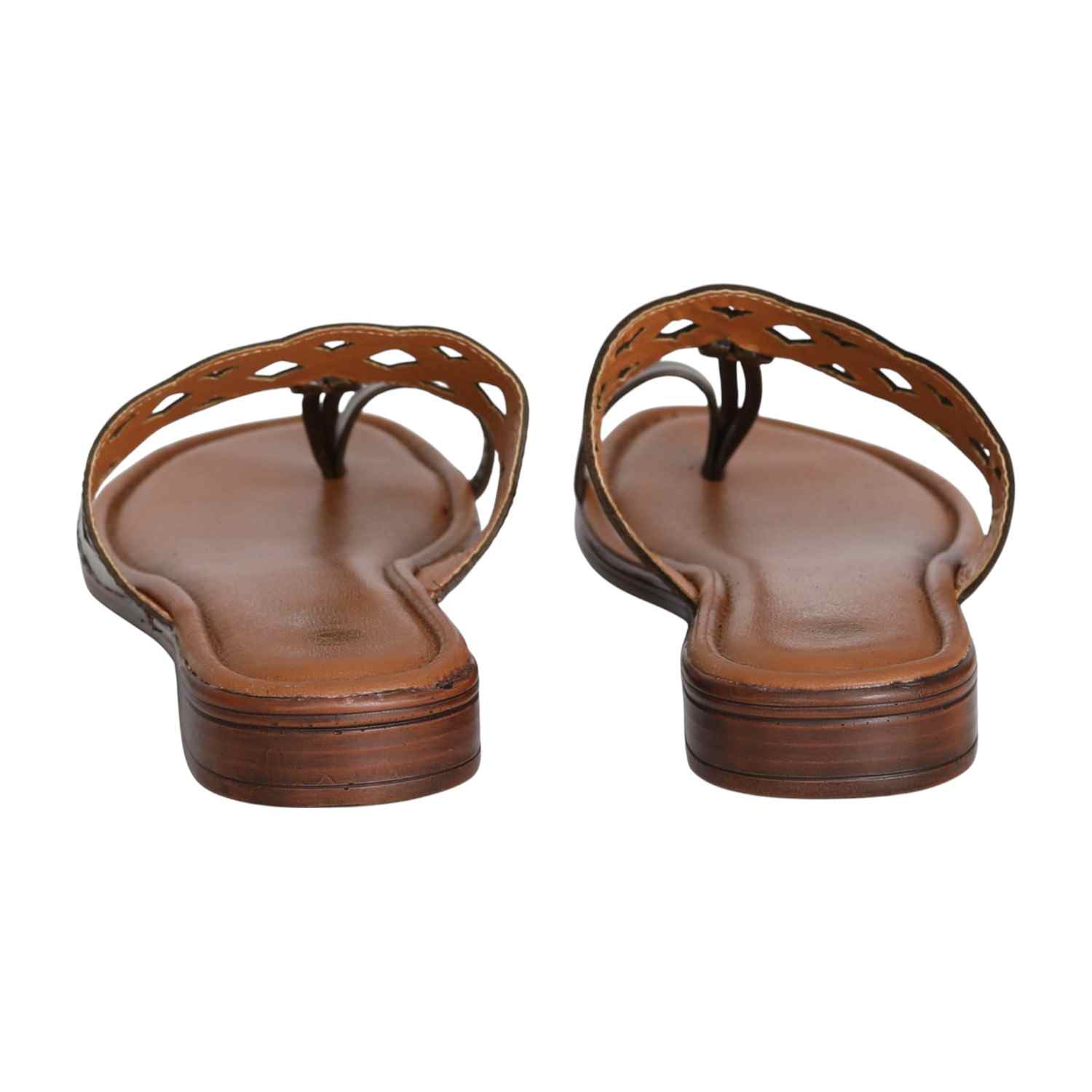 Women's Burnished Brown Toe-Ring Sandal