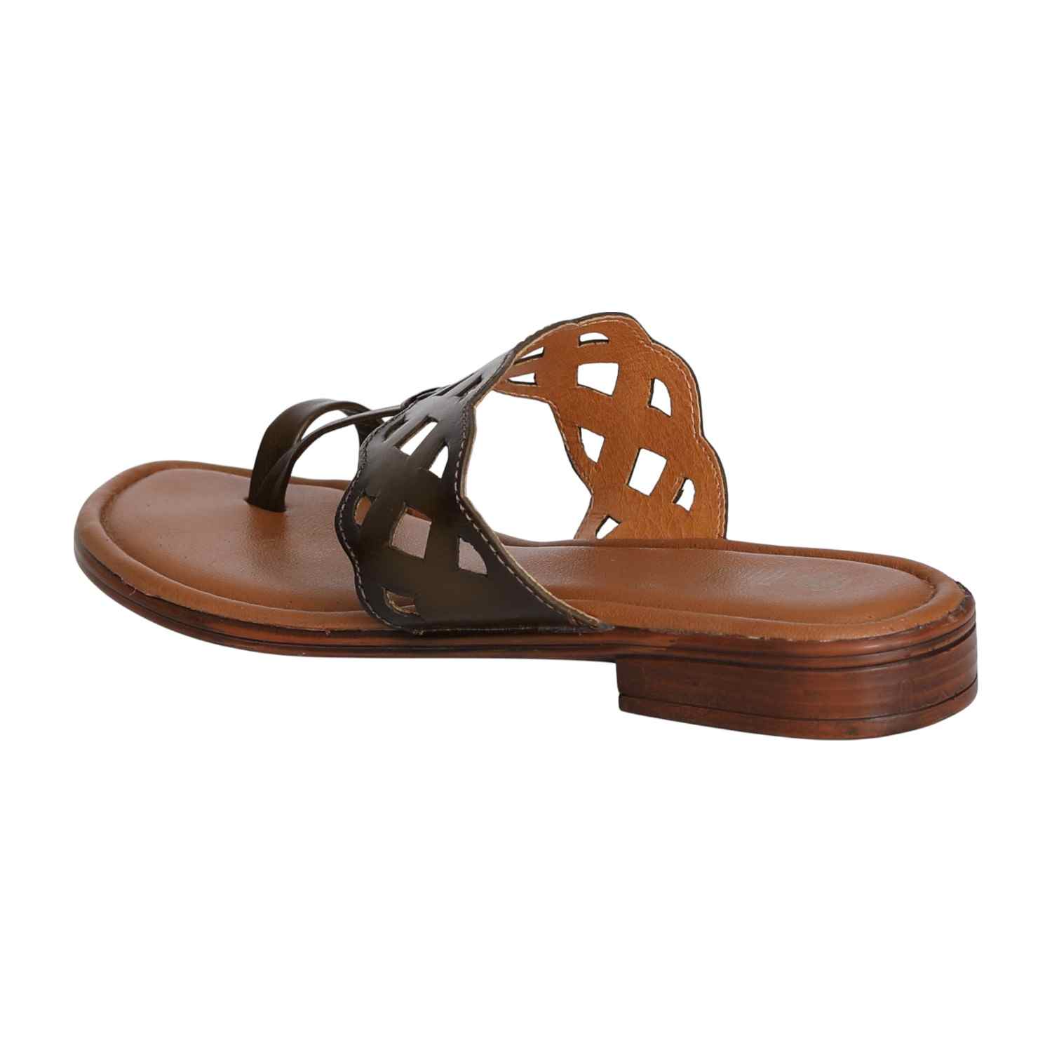 Women's Burnished Brown Toe-Ring Sandal