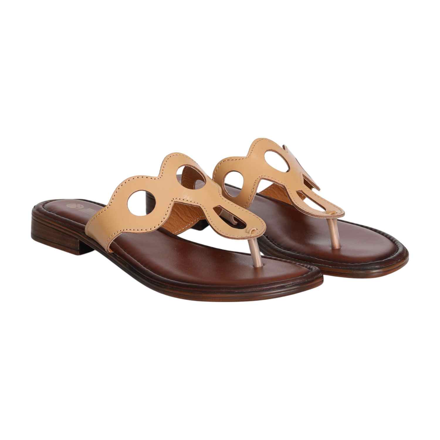 Women's Cream Cascade Cut-Out Slip-On Flats