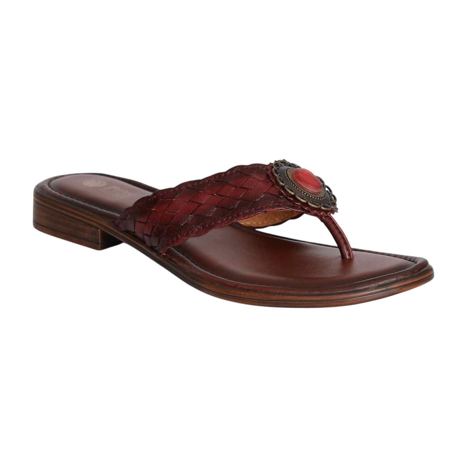 Women's Crimson Crest Braided Heel Sandal