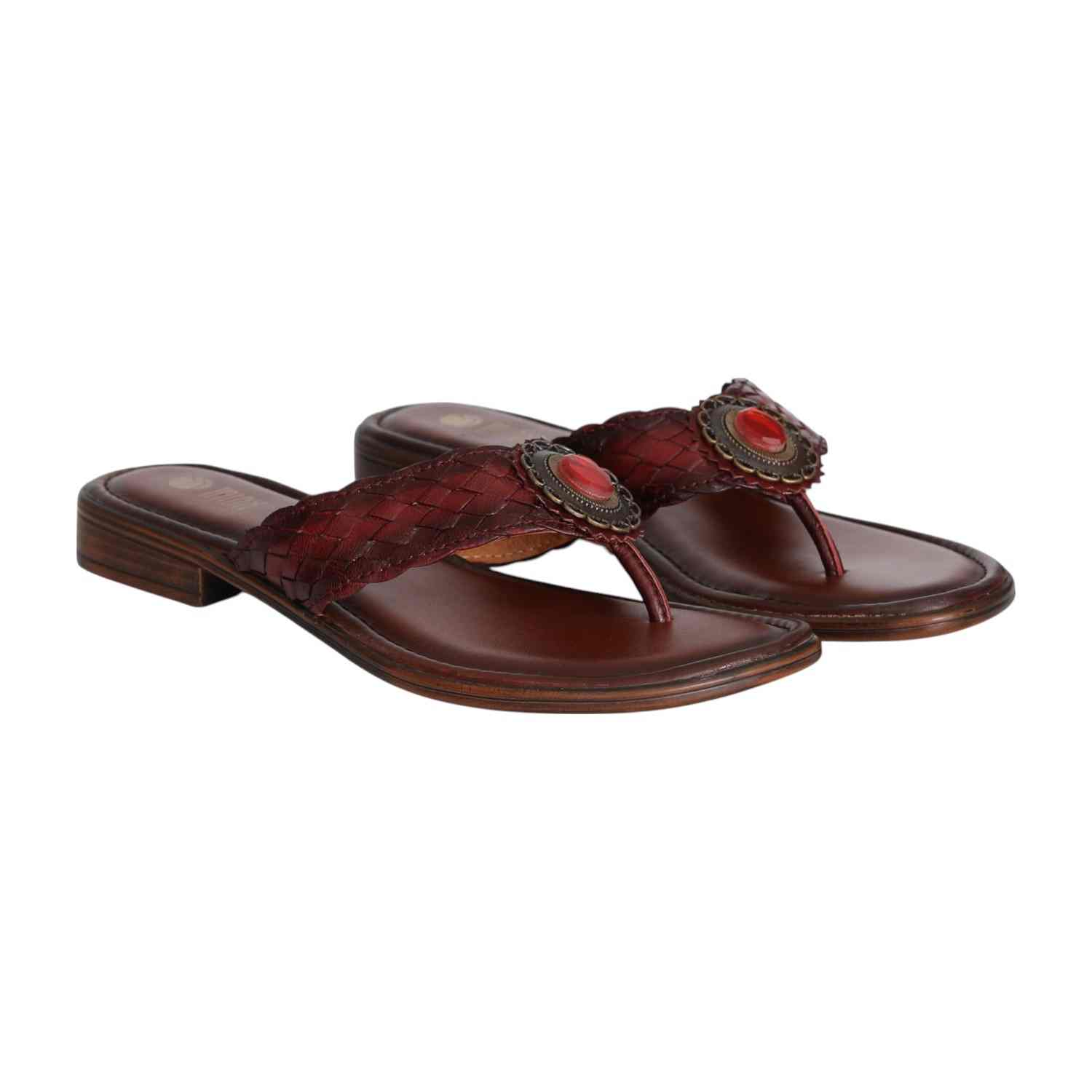 Women's Crimson Crest Braided Heel Sandal
