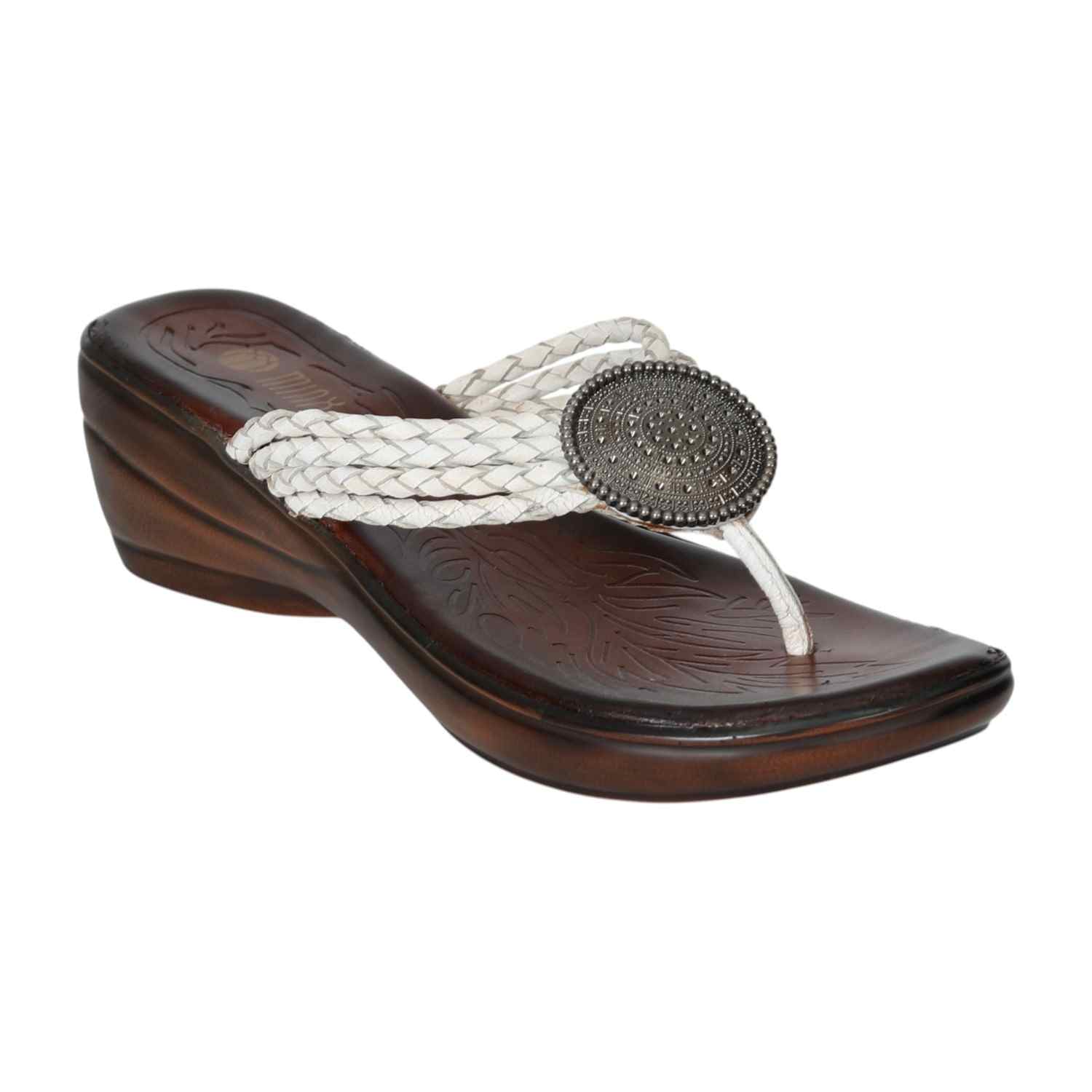 Women's White Crest Thongs