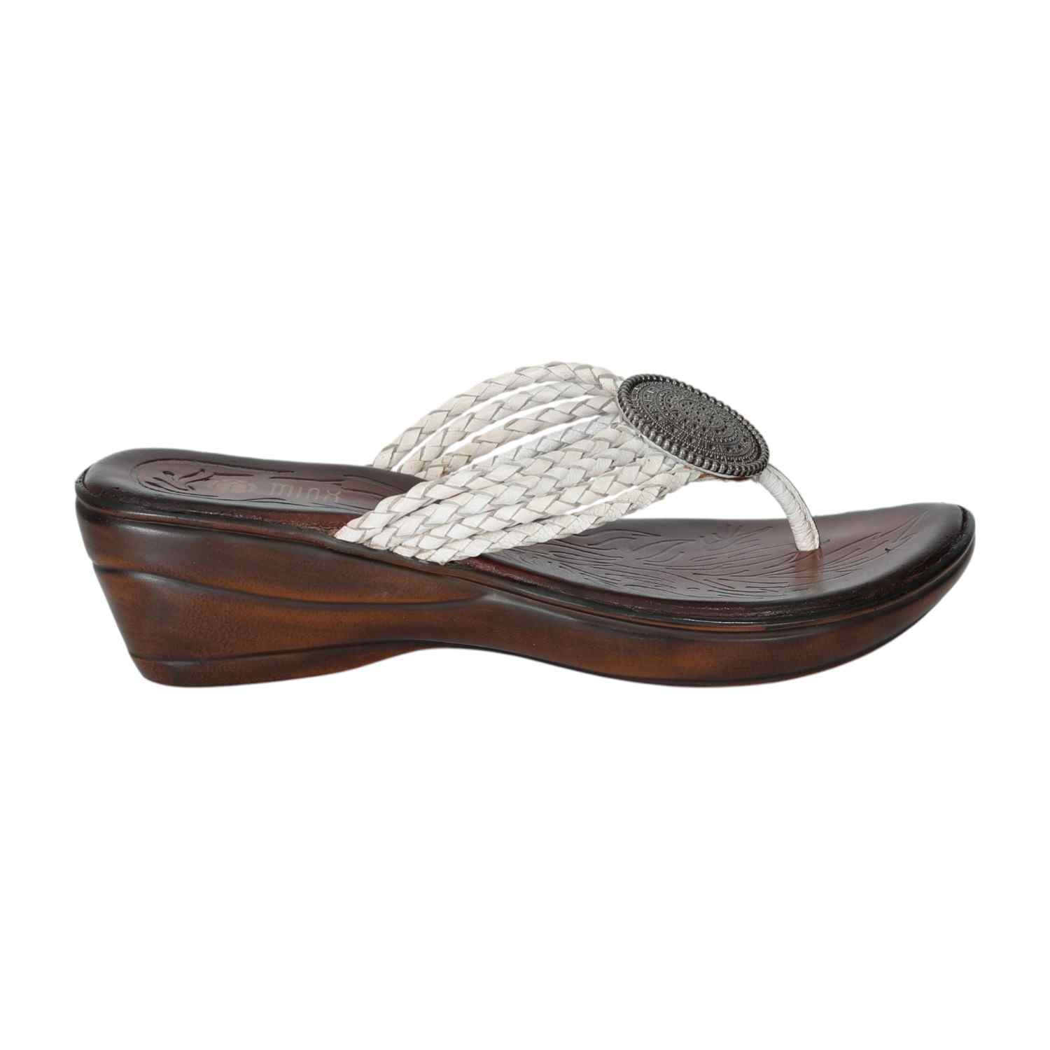 Women's White Crest Thongs