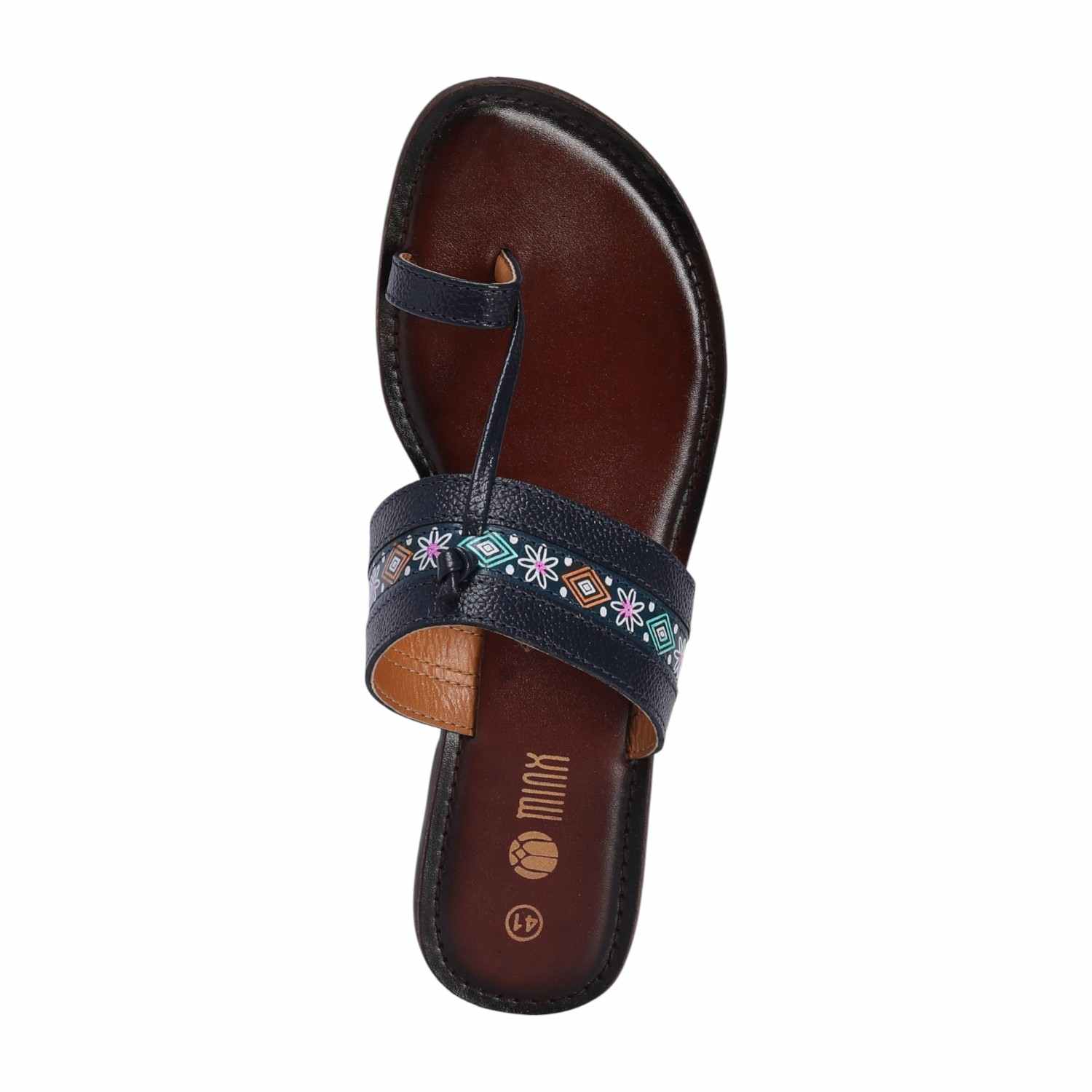 Navy Blue Kolhapuris for Women