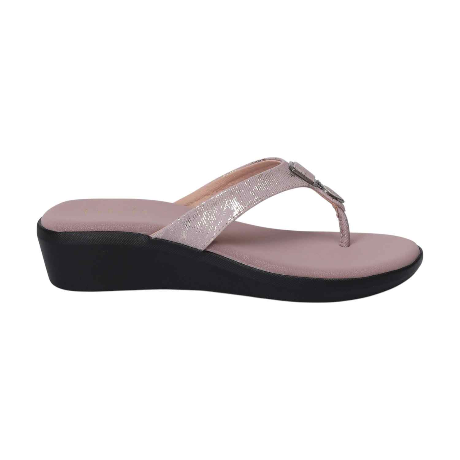 Rose Coloured Casual Wedges for Women