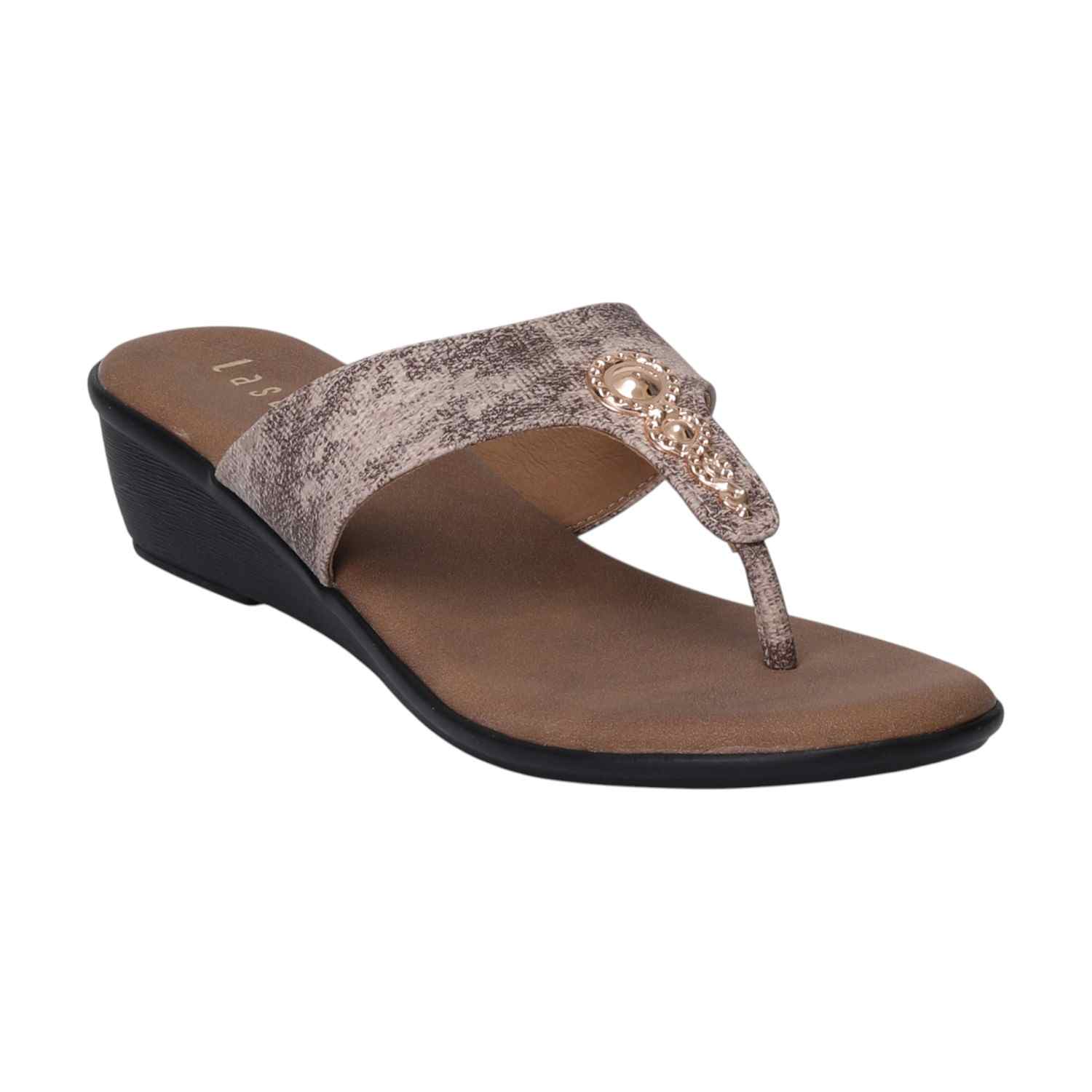 Beige Casual Wedges for Women