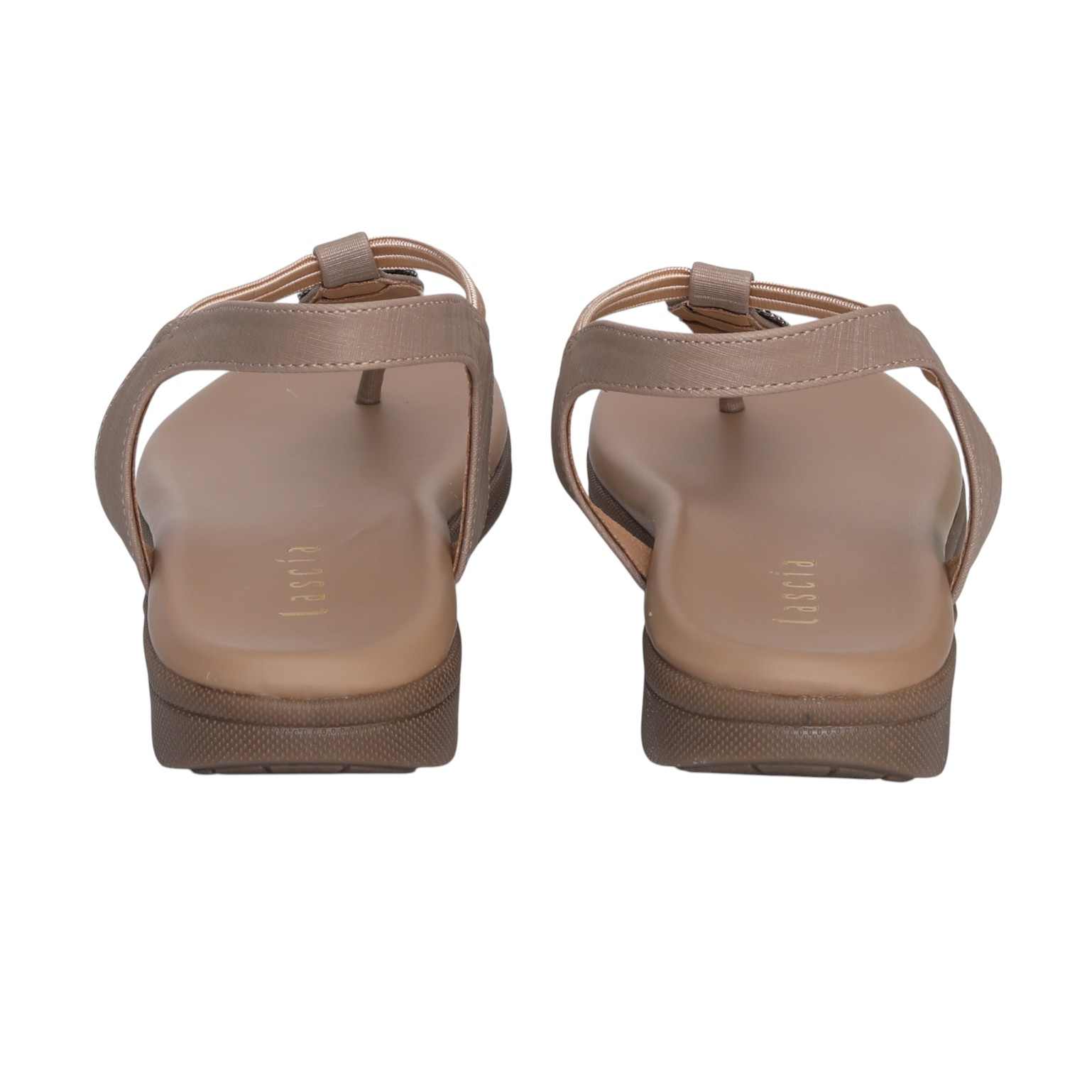 Women Chickoo Ankle Strap Flats