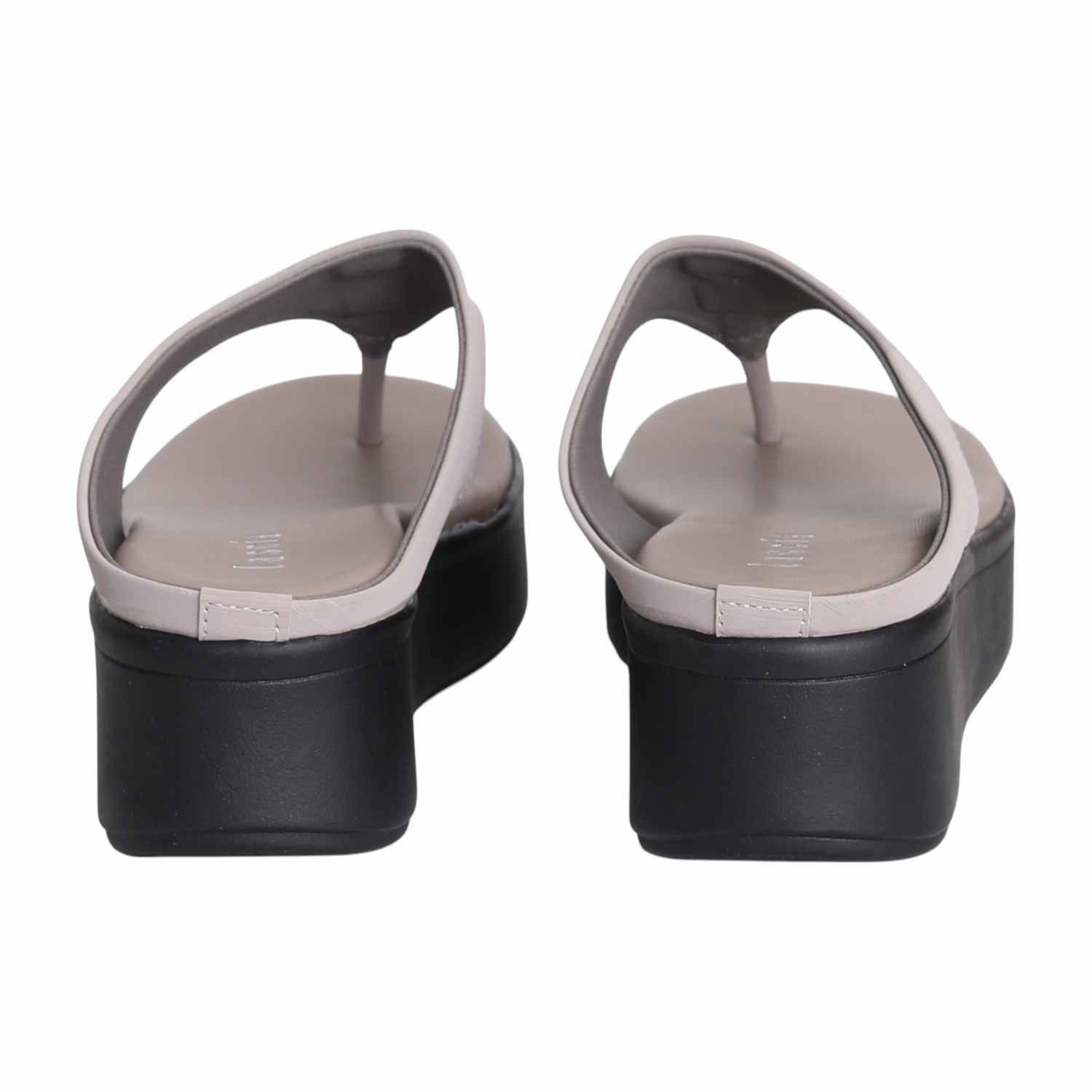 Women Grey Medallion Platform Wedges