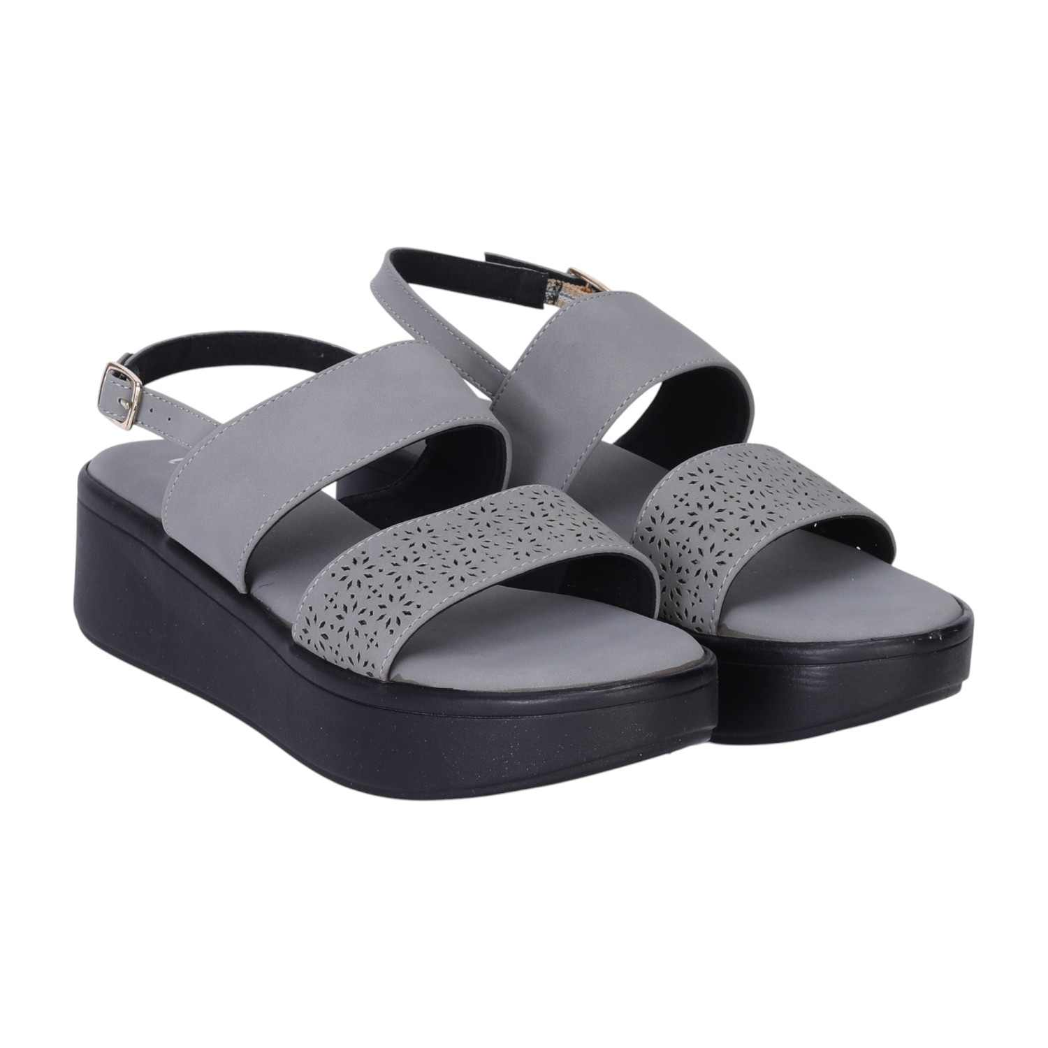 Black Casual Wedge Sandals for Women