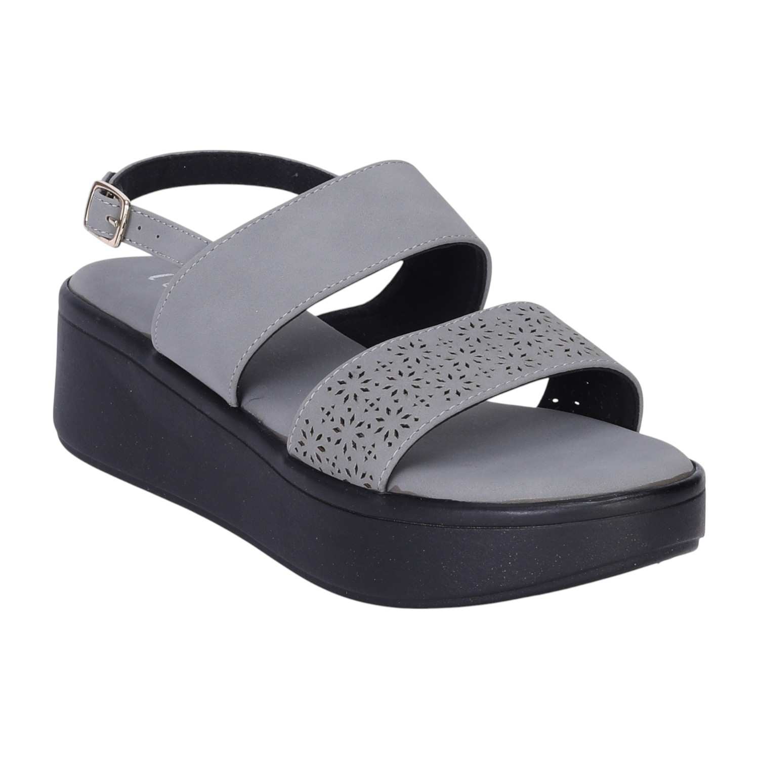 Black Casual Wedge Sandals for Women