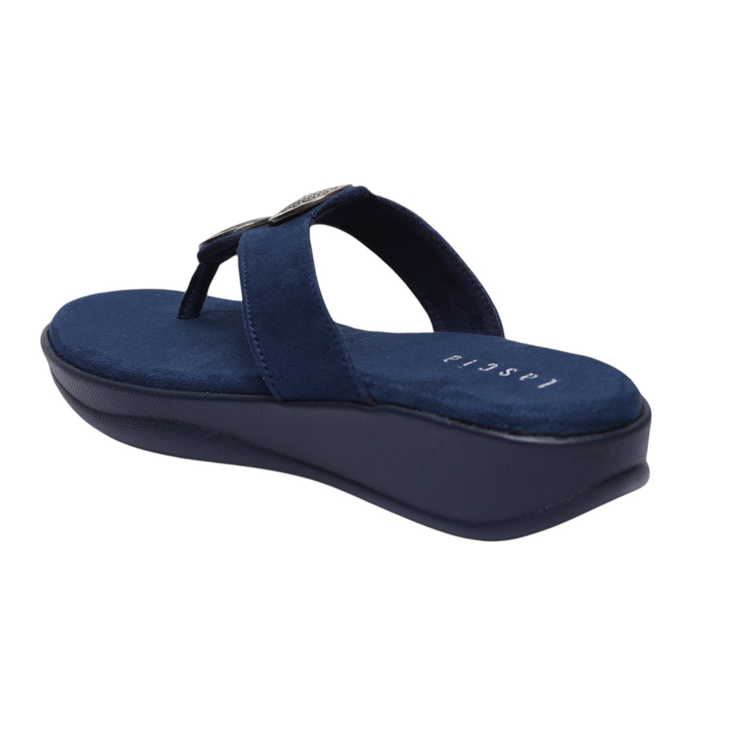 Brown Thongs with Metal Detailing for Women