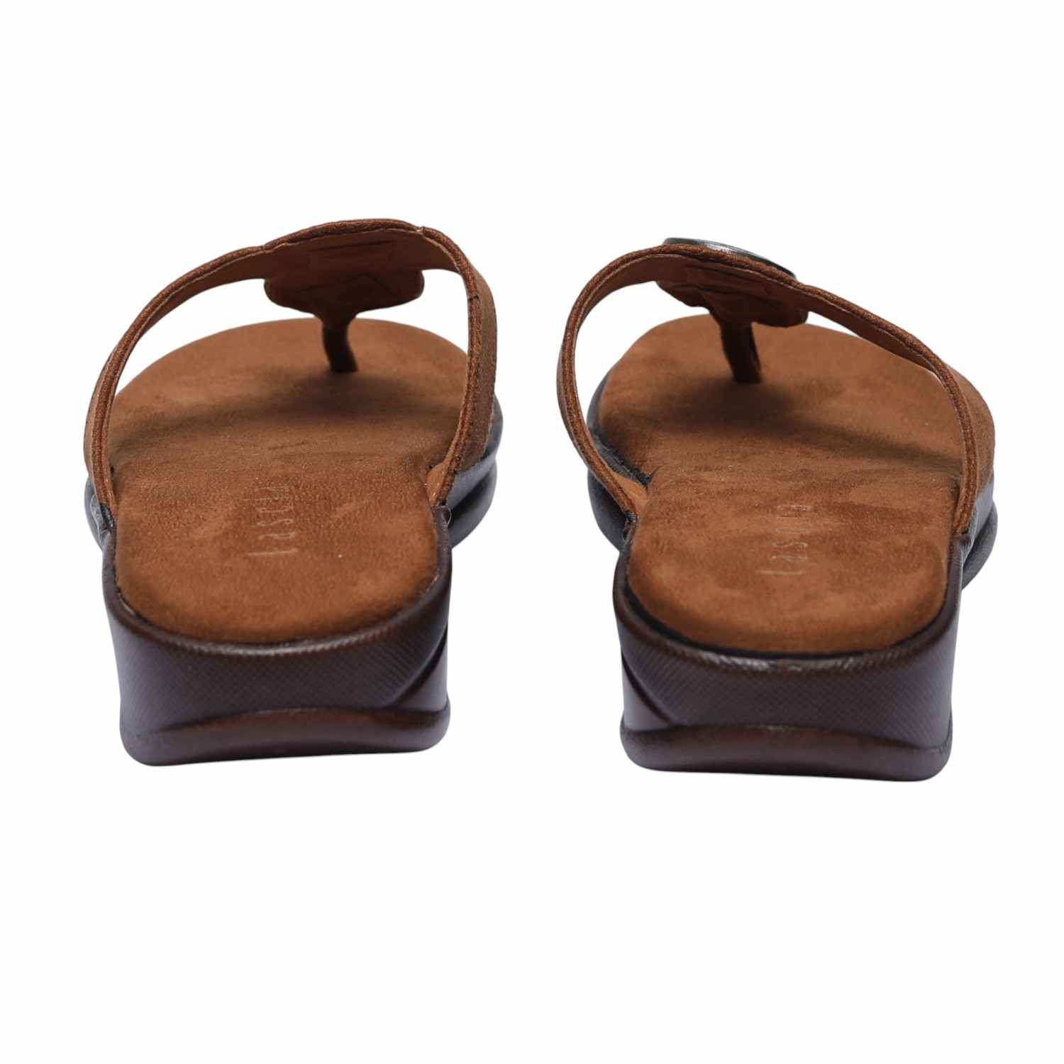 Women Brown Metallic Detail Thongs