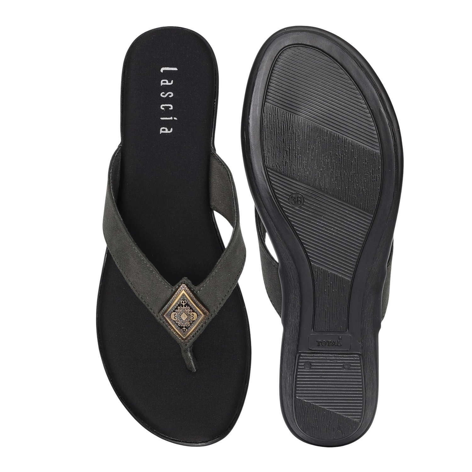Women Olive Luxe Wedge Sandals